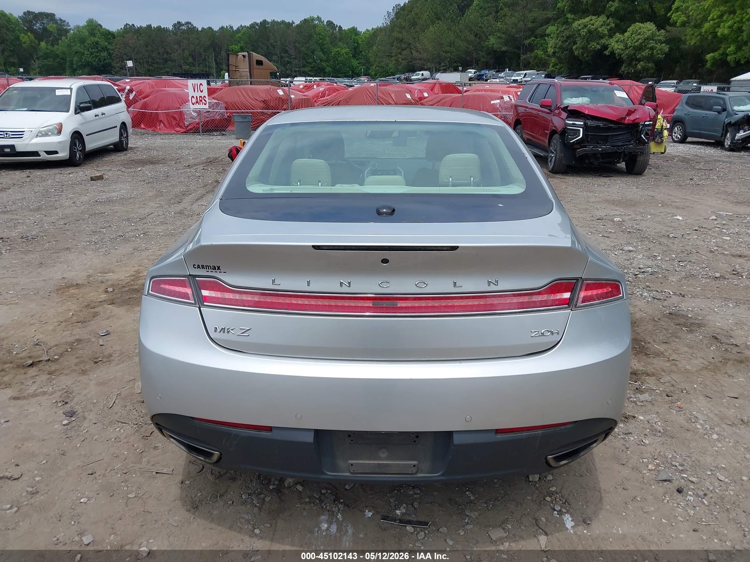 2014 Lincoln Mkz Hybrid   Silver vin: 3LN6L2LU1ER801406