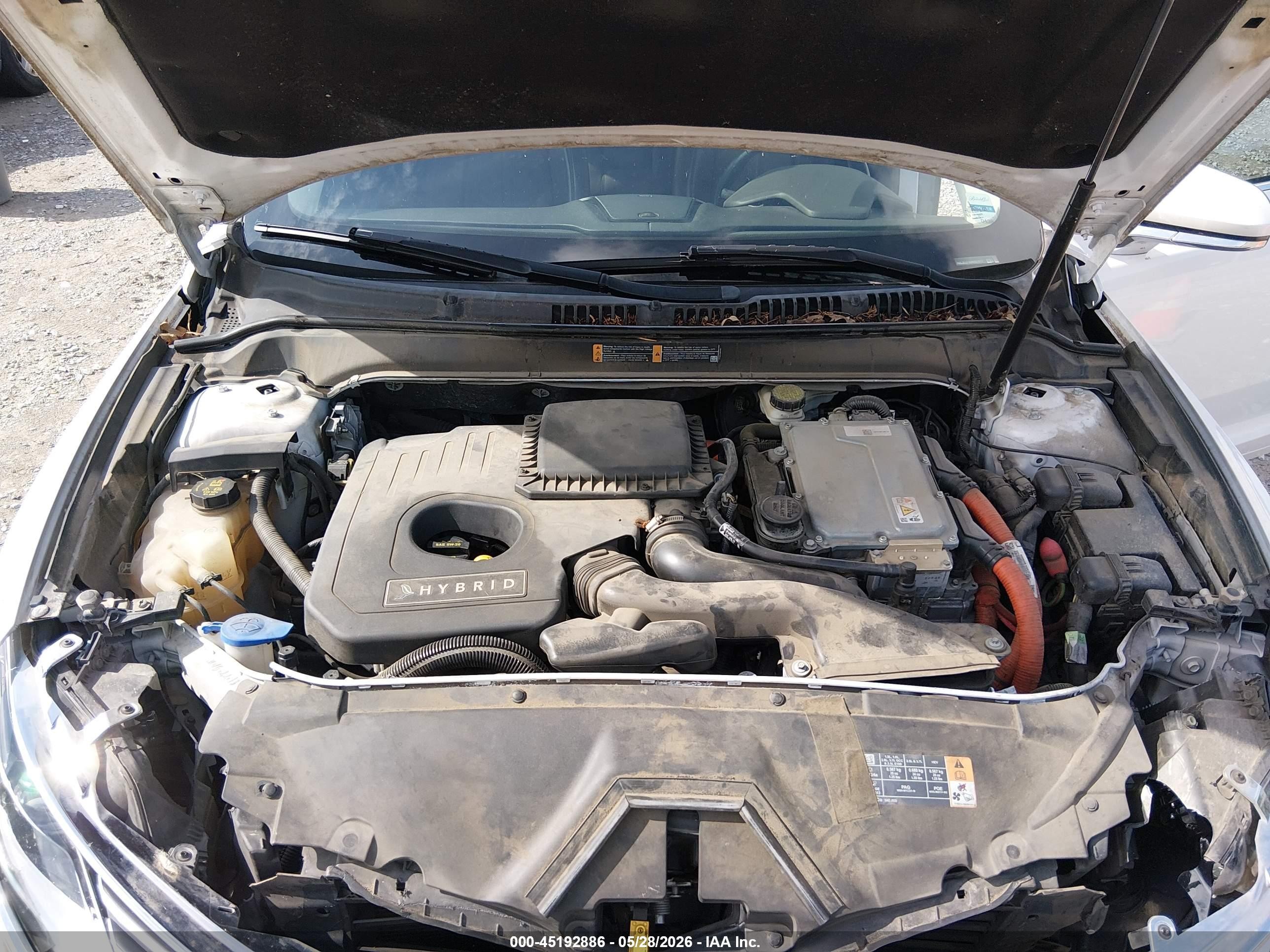 2014 Lincoln Mkz Hybrid   White vin: 3LN6L2LU1ER807917