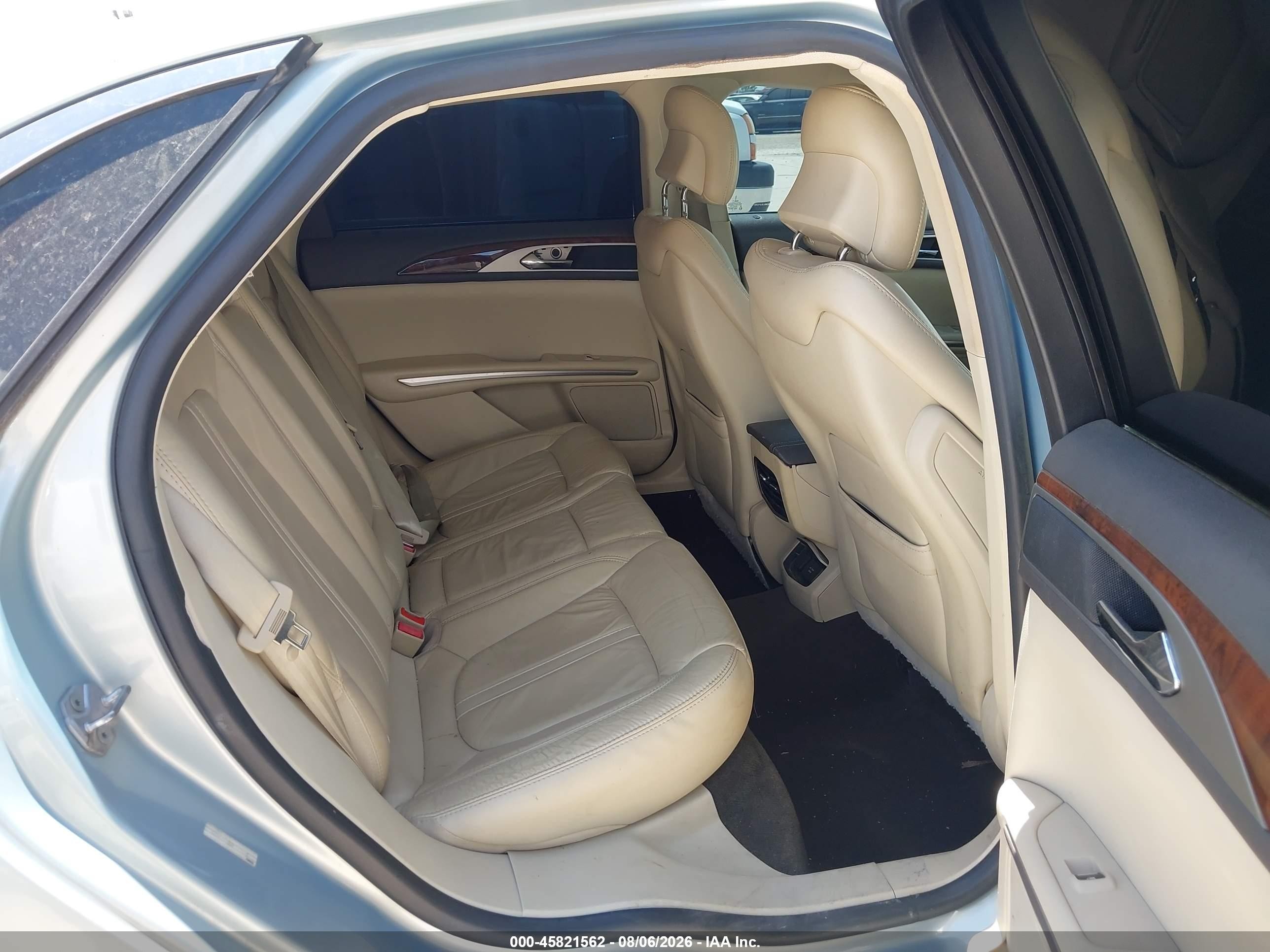 2014 Lincoln Mkz Hybrid   Light Blue vin: 3LN6L2LU1ER811661
