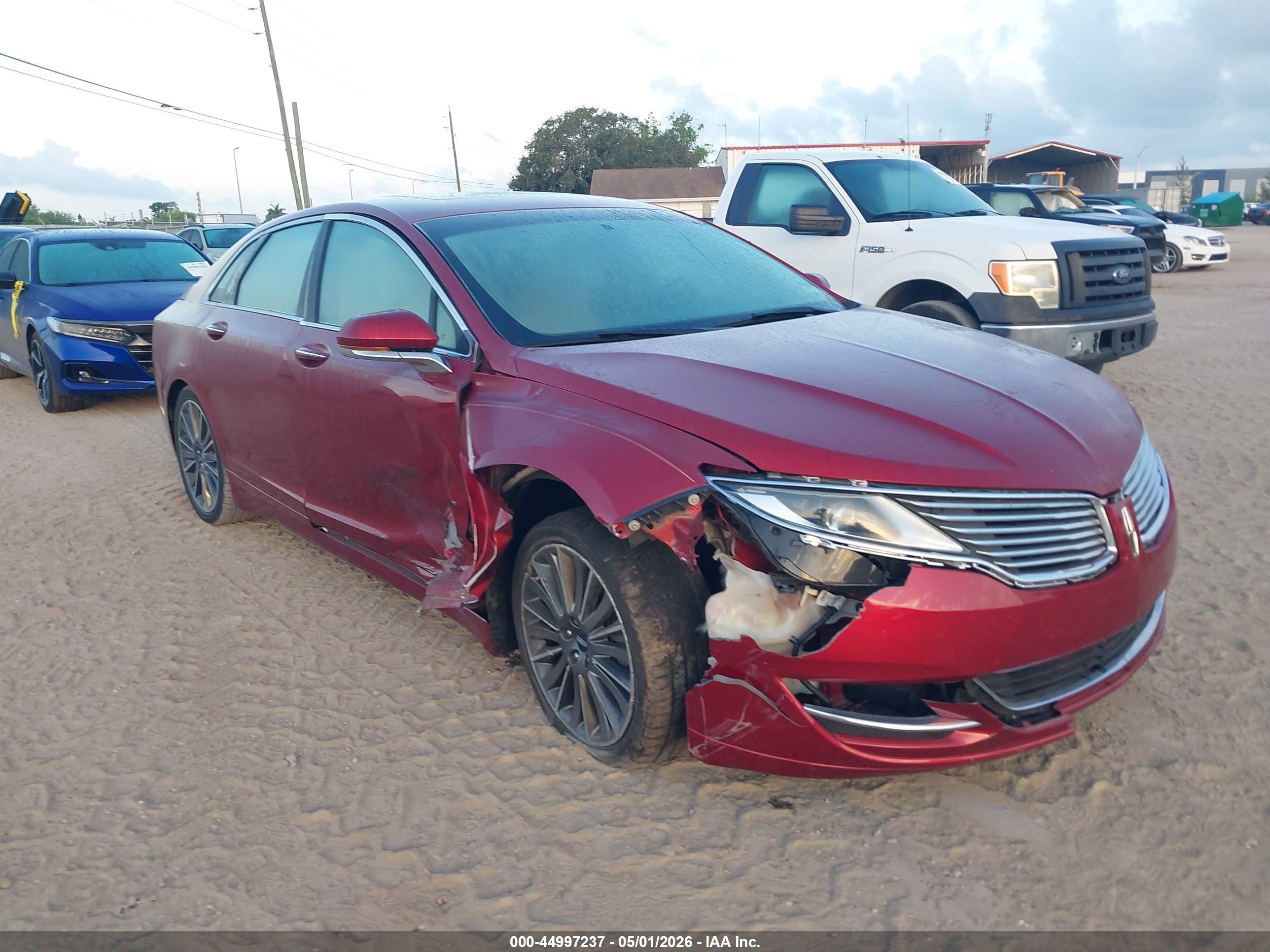 2014 Lincoln Mkz Hybrid   Red vin: 3LN6L2LU1ER815080