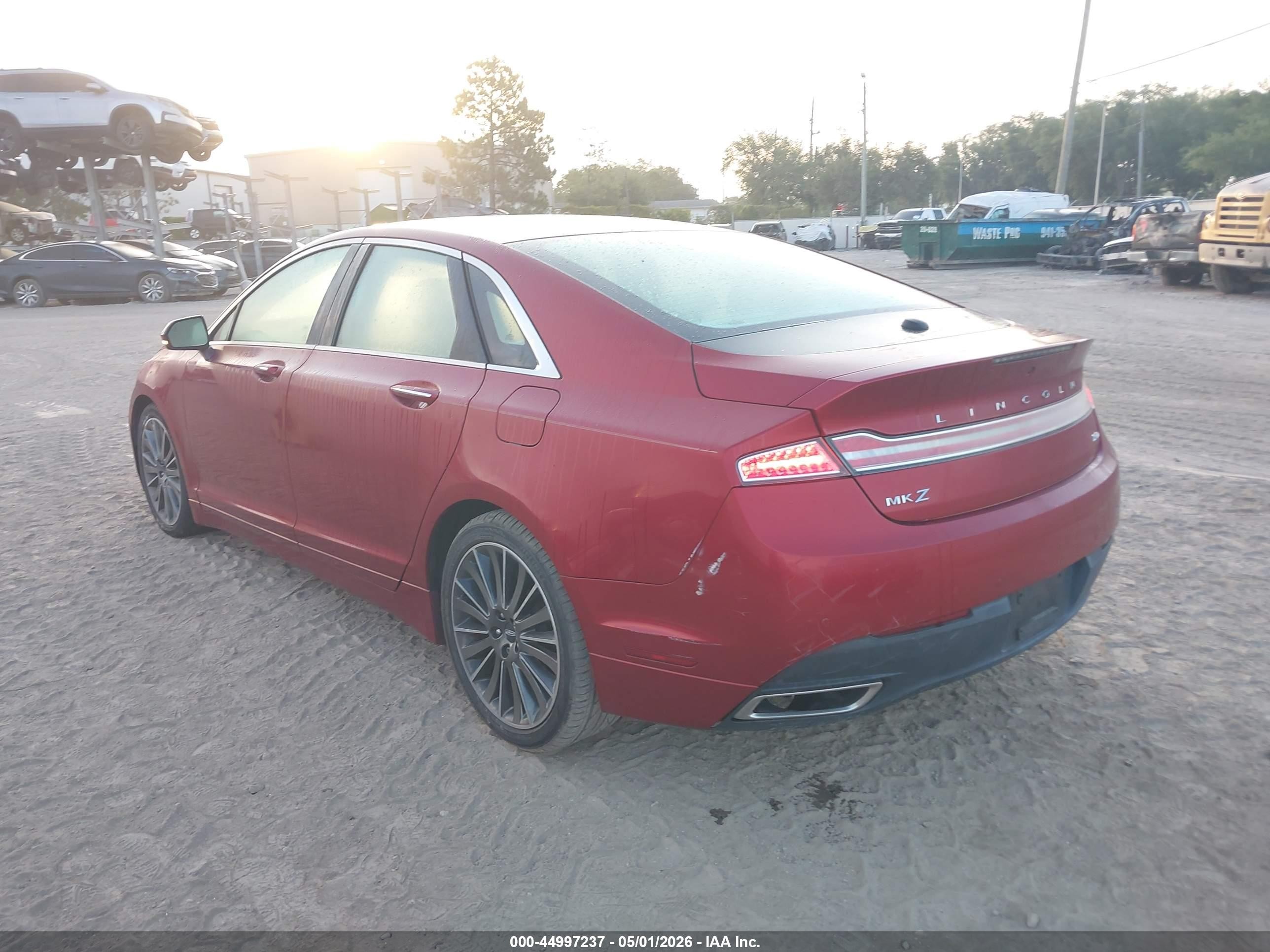 2014 Lincoln Mkz Hybrid   Red vin: 3LN6L2LU1ER815080