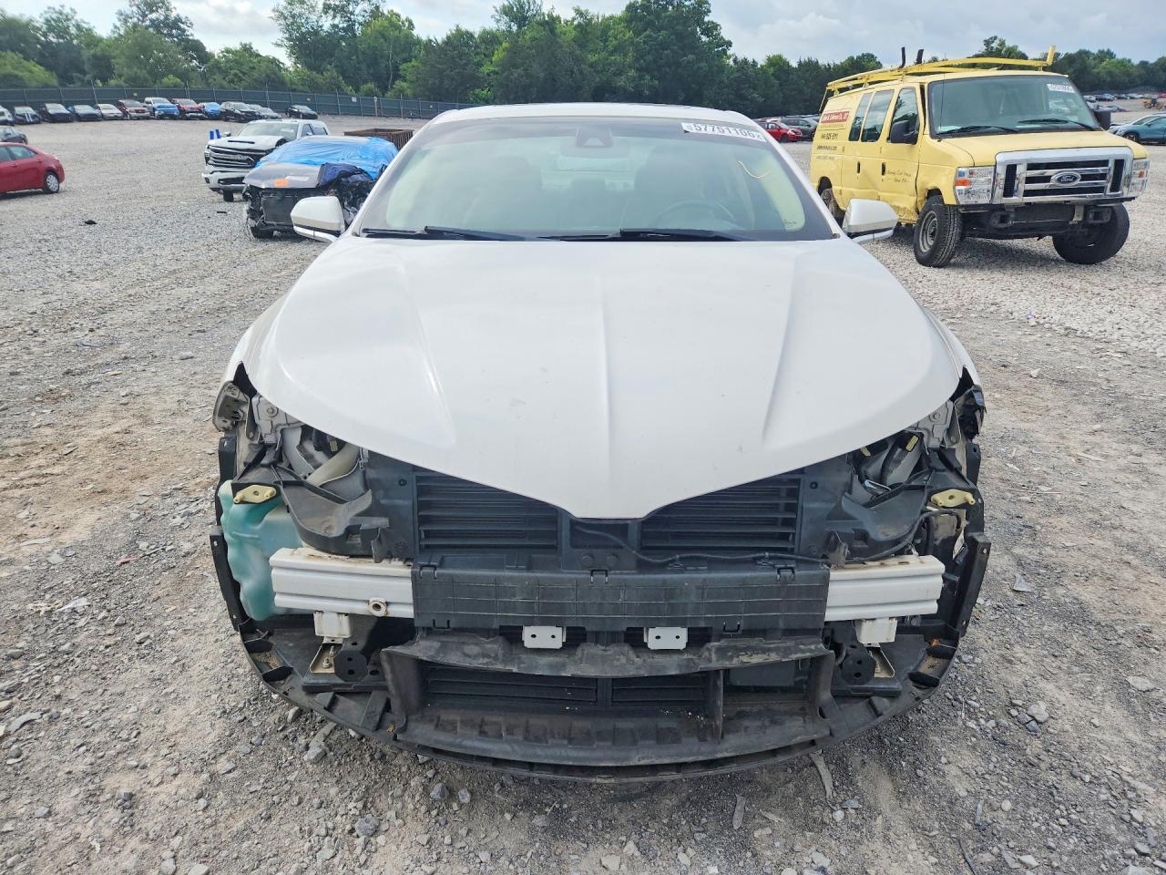 2014 Lincoln Mkz Hybrid White vin: 3LN6L2LU1ER817346