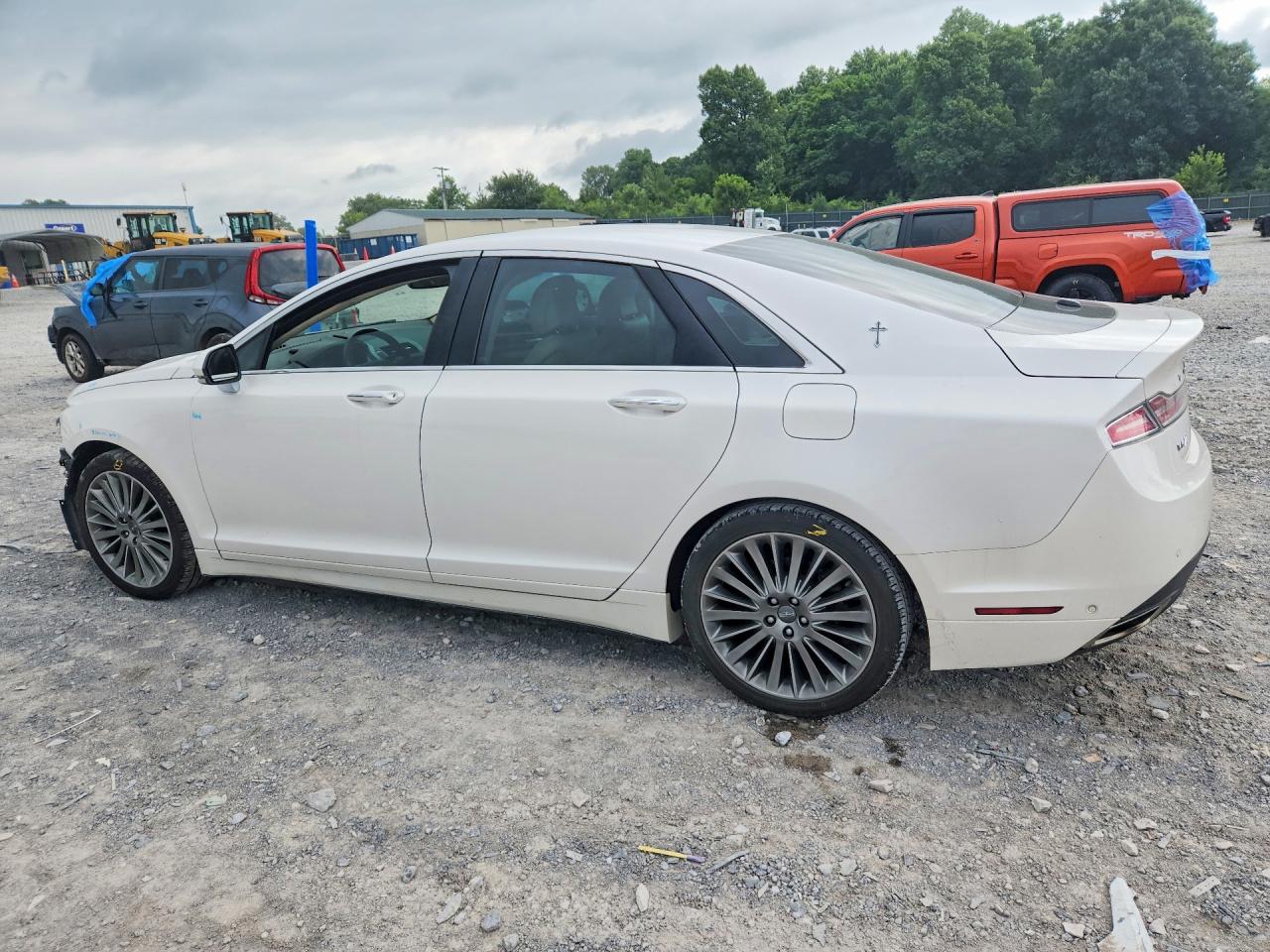 2014 Lincoln Mkz Hybrid White vin: 3LN6L2LU1ER817346