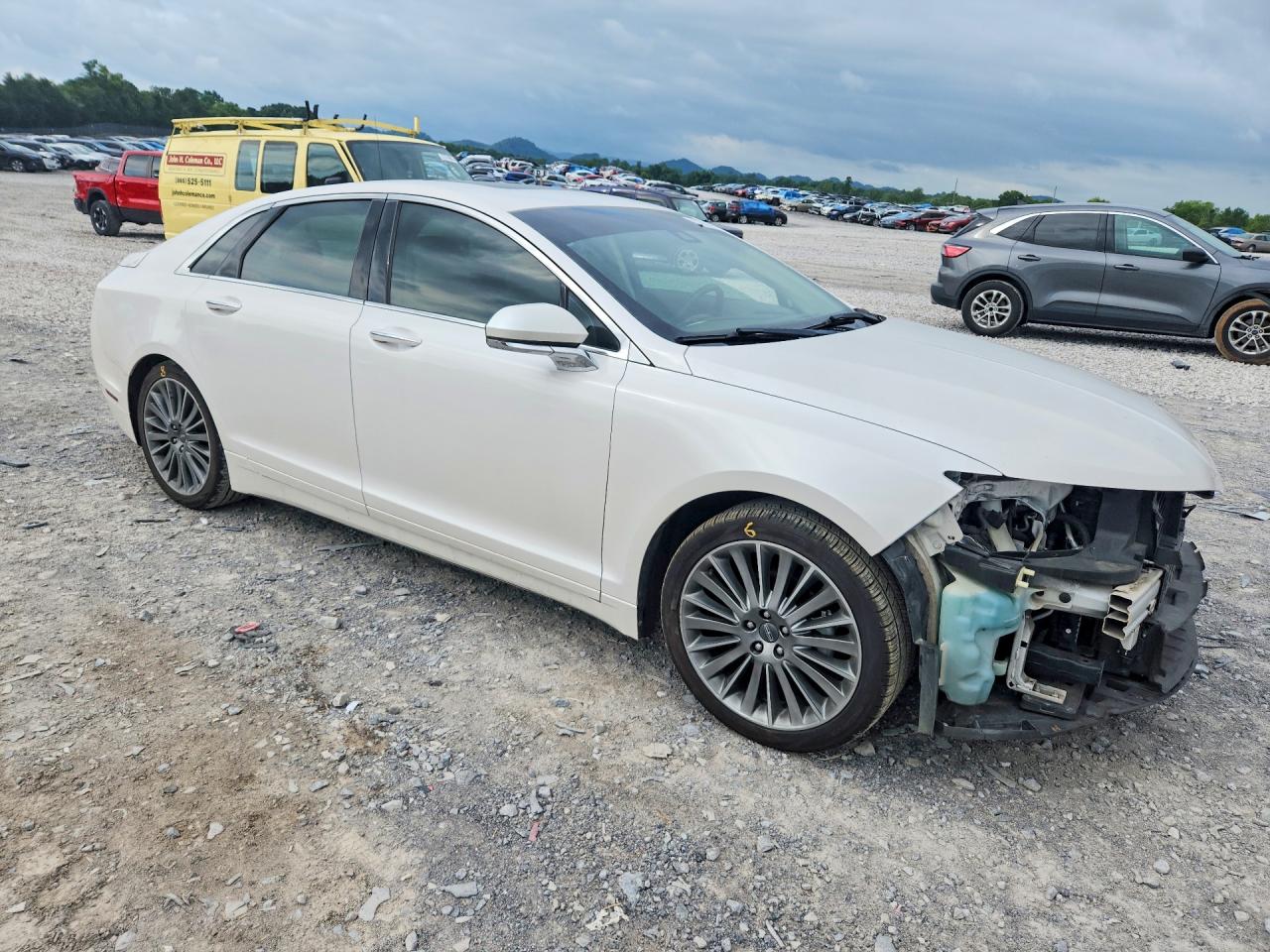 2014 Lincoln Mkz Hybrid White vin: 3LN6L2LU1ER817346