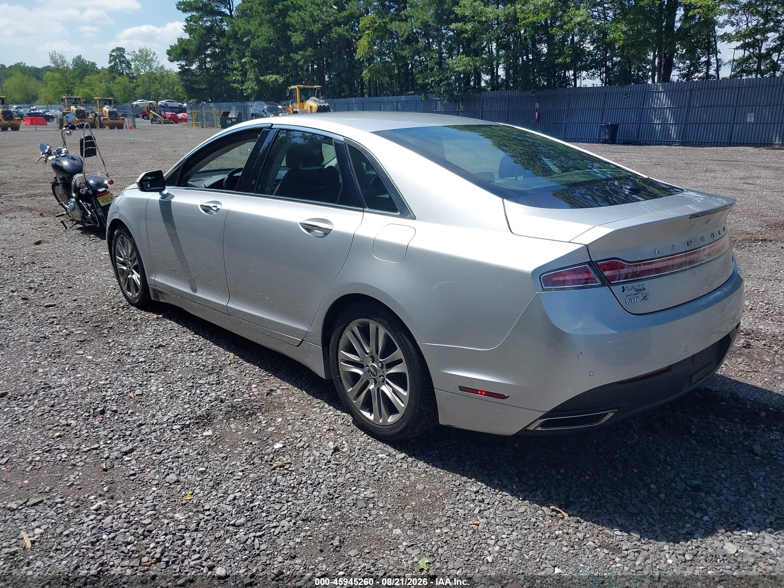 2013 Lincoln Mkz Hybrid Silver vin: 3LN6L2LU2DR804748