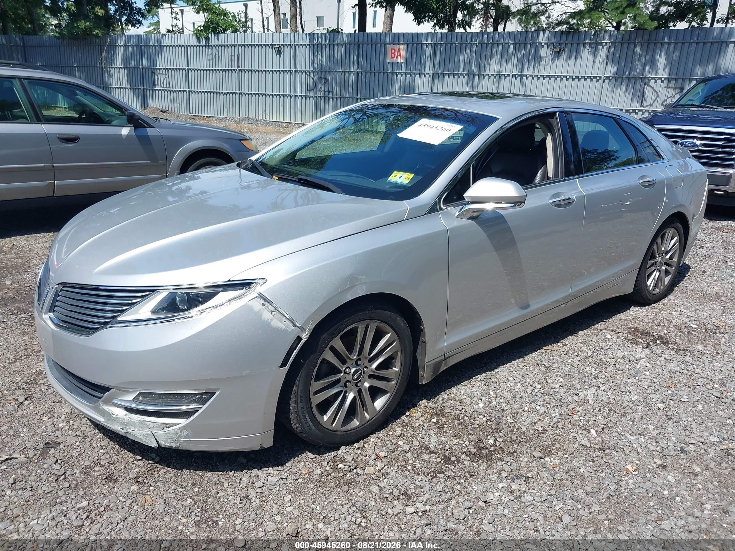 2013 Lincoln Mkz Hybrid Silver vin: 3LN6L2LU2DR804748