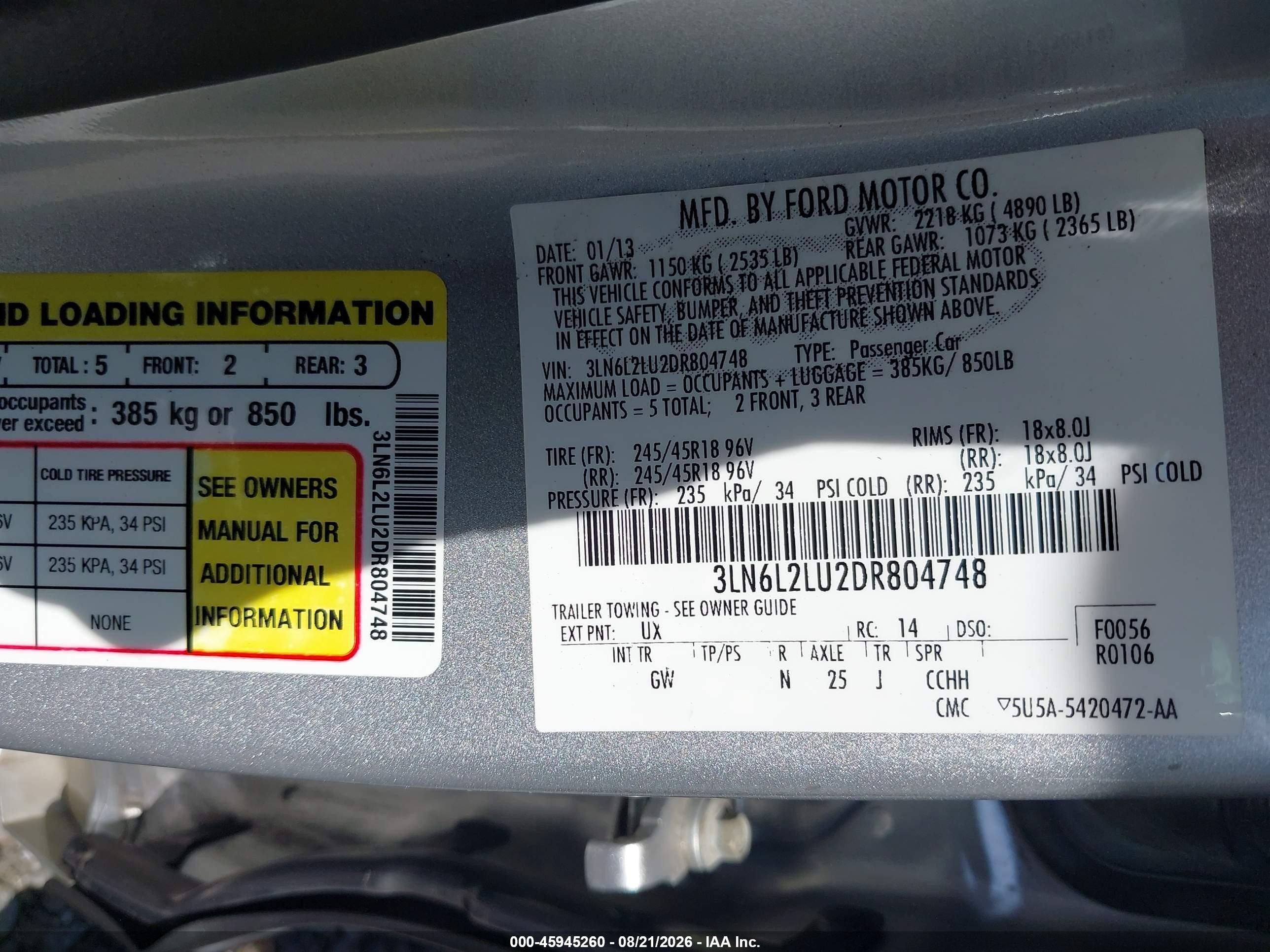 2013 Lincoln Mkz Hybrid Silver vin: 3LN6L2LU2DR804748