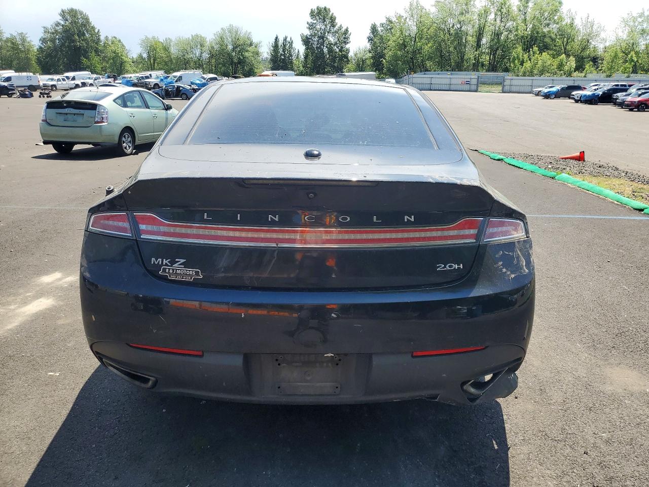 2014 Lincoln Mkz Hybrid Black vin: 3LN6L2LU2ER827867