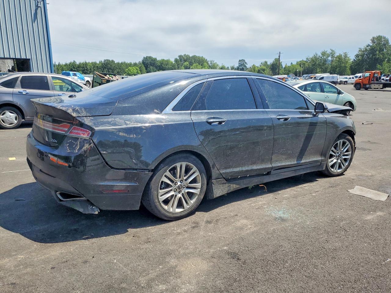 2014 Lincoln Mkz Hybrid Black vin: 3LN6L2LU2ER827867