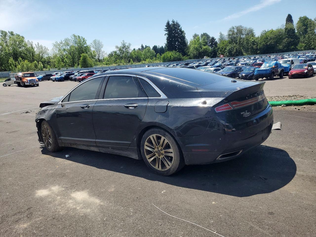 2014 Lincoln Mkz Hybrid Black vin: 3LN6L2LU2ER827867