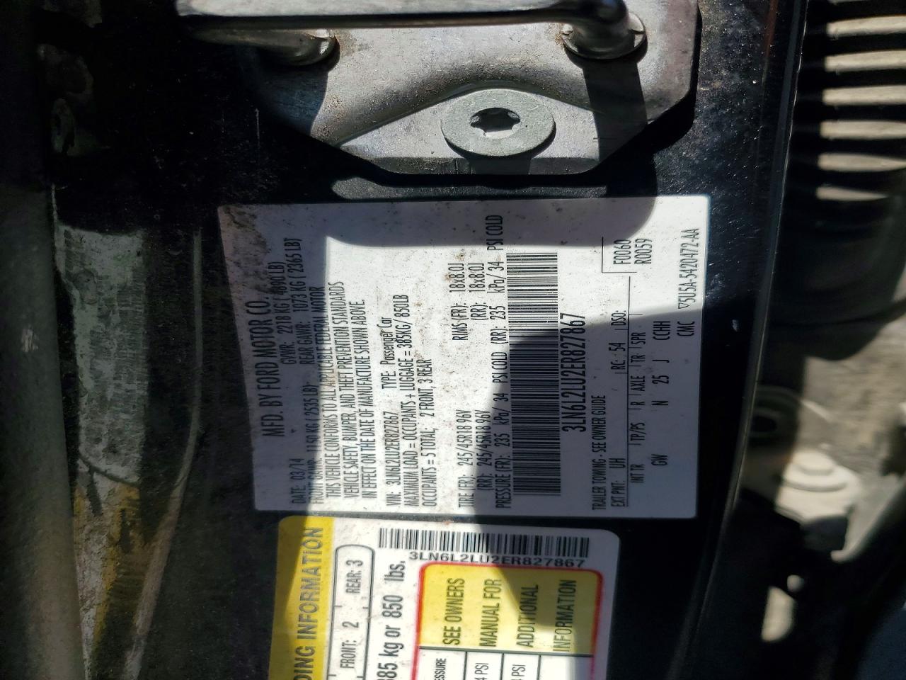2014 Lincoln Mkz Hybrid Black vin: 3LN6L2LU2ER827867