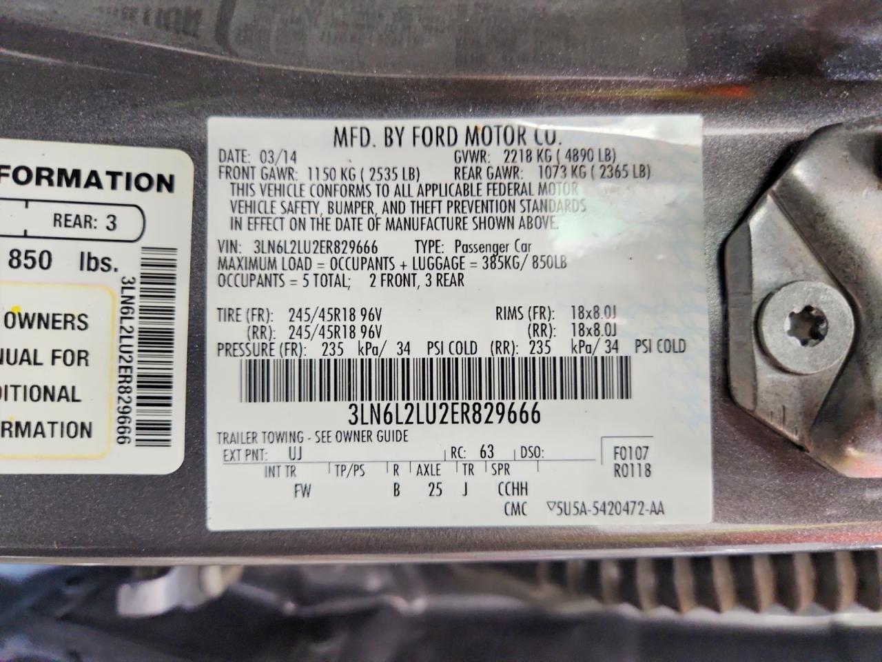 2014 Lincoln Mkz Hybrid Gray vin: 3LN6L2LU2ER829666