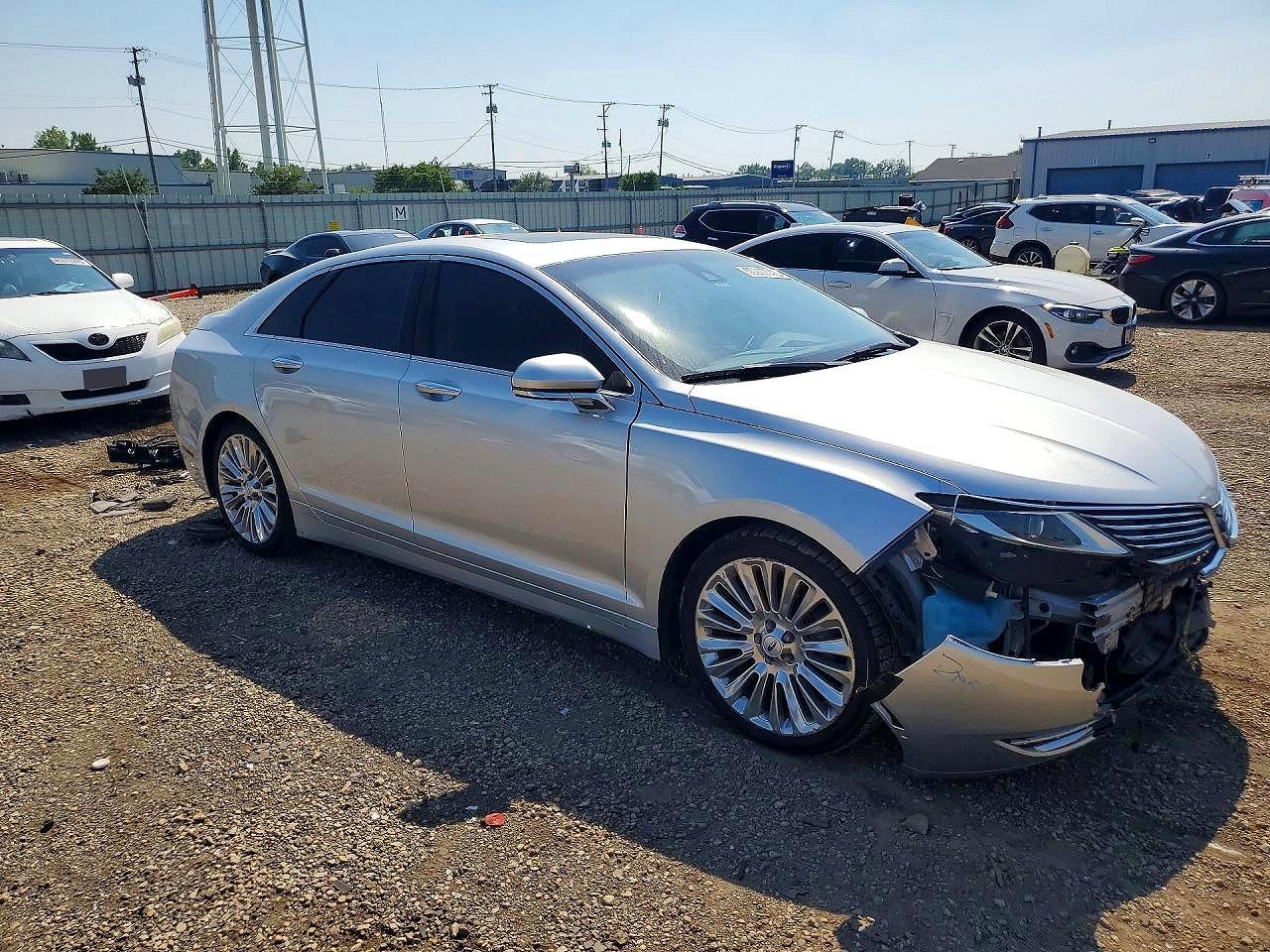 2015 Lincoln Mkz Hybrid Silver vin: 3LN6L2LU2FR607758