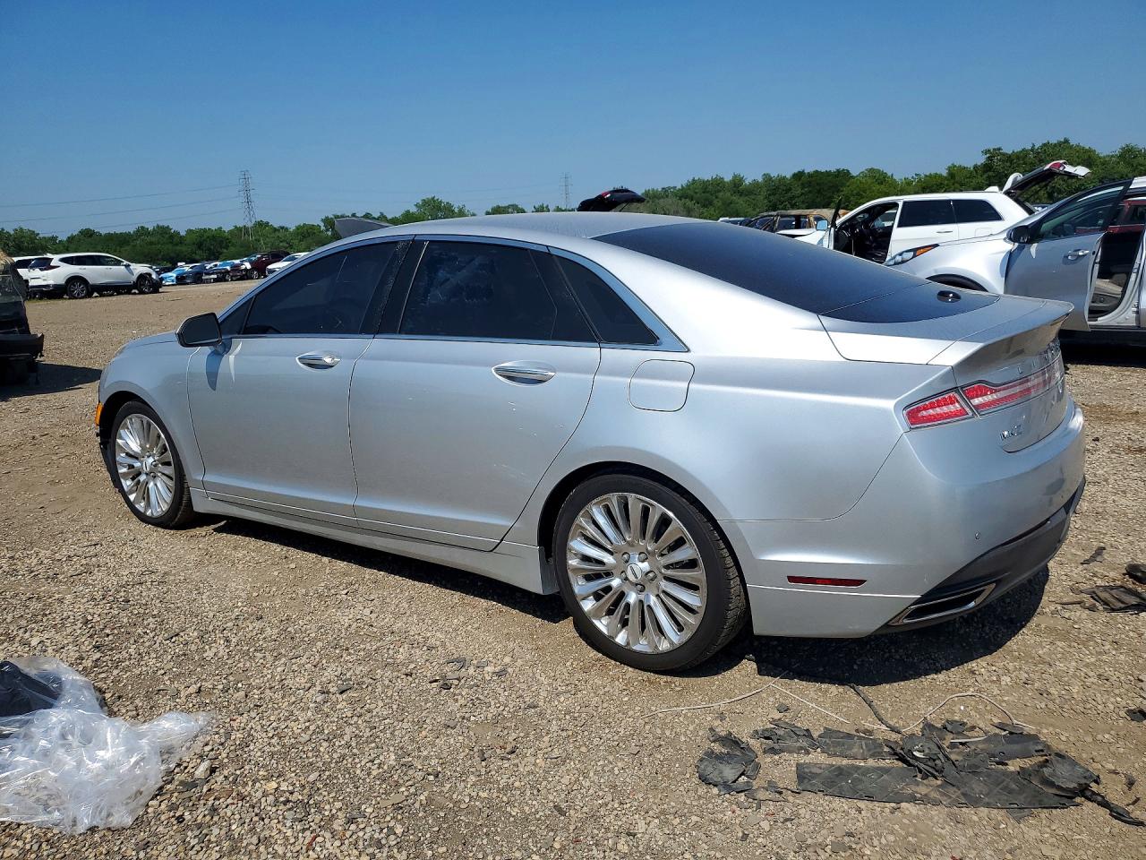 2015 Lincoln Mkz Hybrid Silver vin: 3LN6L2LU2FR607758
