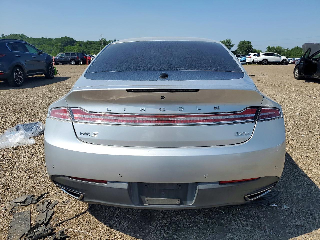 2015 Lincoln Mkz Hybrid Silver vin: 3LN6L2LU2FR607758