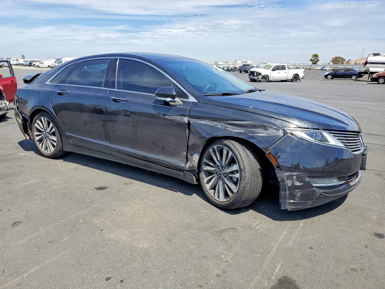 2015 Lincoln Mkz Hybrid Black vin: 3LN6L2LU2FR612099