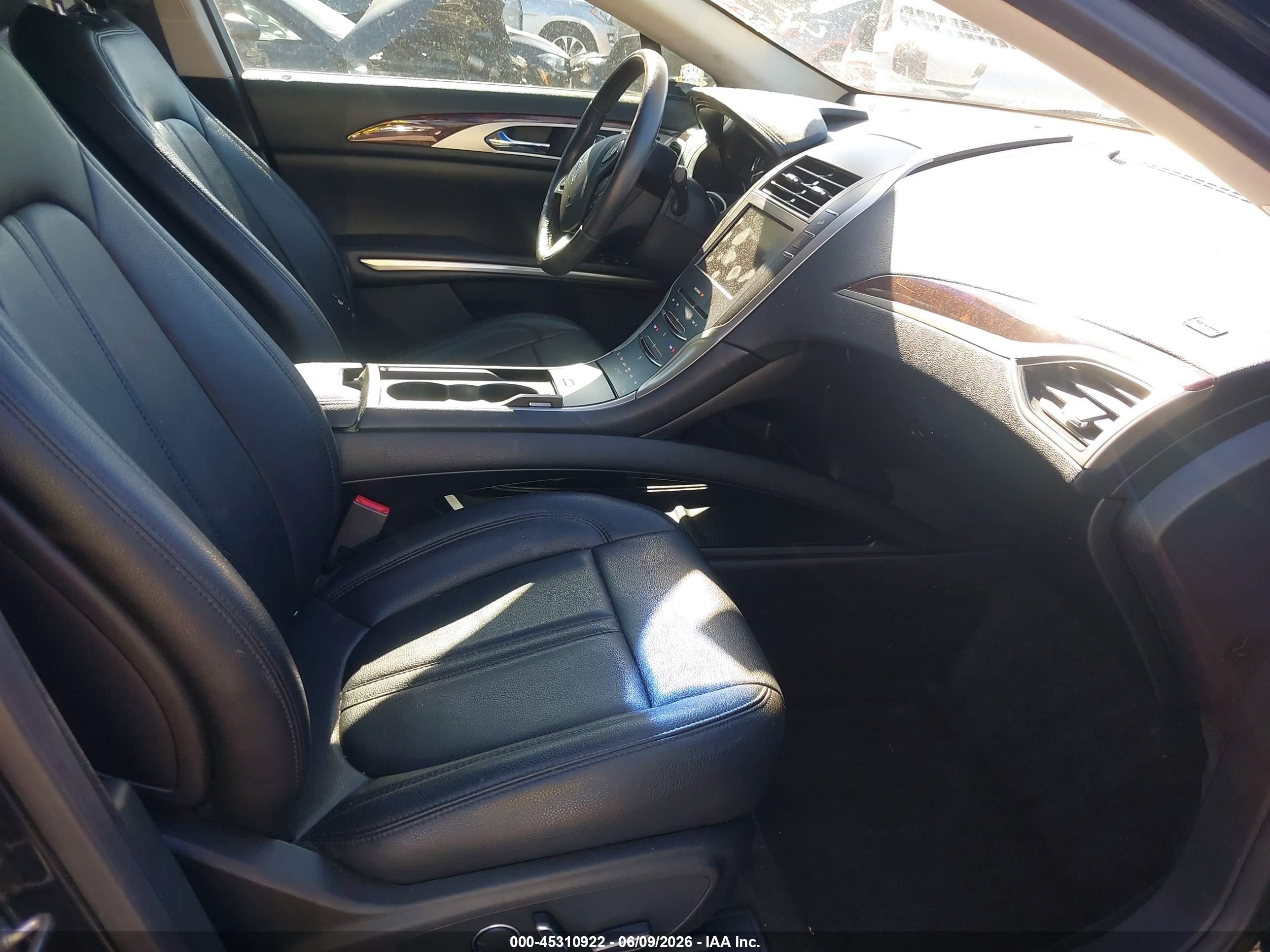 2015 Lincoln Mkz Hybrid   Black vin: 3LN6L2LU2FR619991