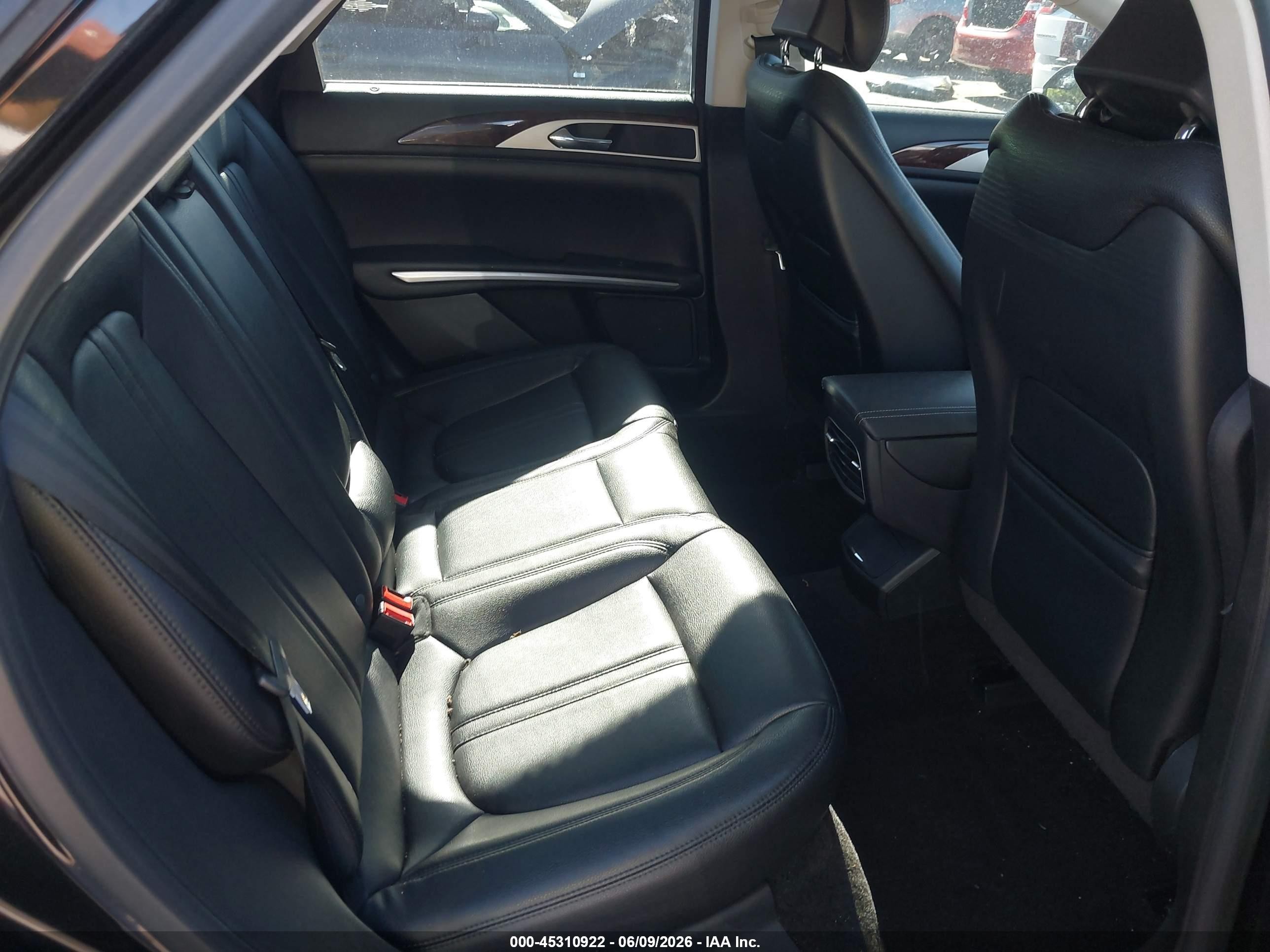 2015 Lincoln Mkz Hybrid   Black vin: 3LN6L2LU2FR619991