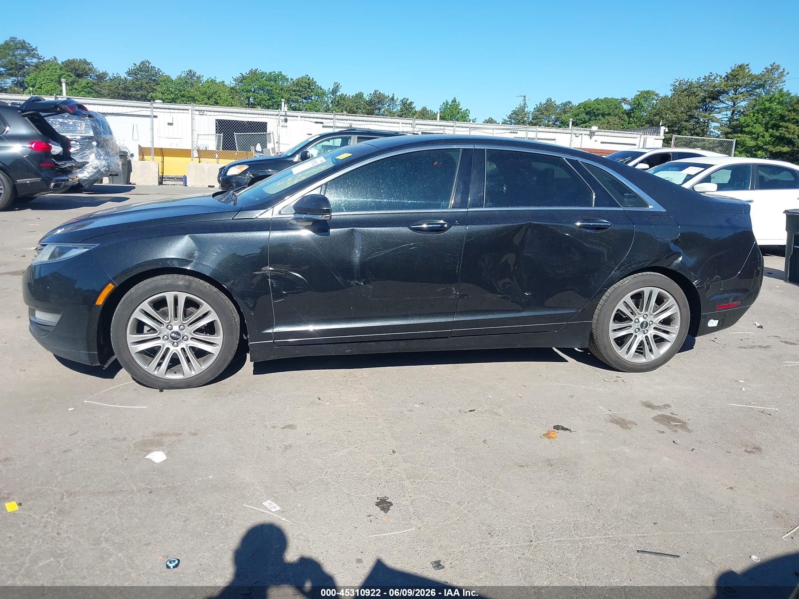 2015 Lincoln Mkz Hybrid   Black vin: 3LN6L2LU2FR619991