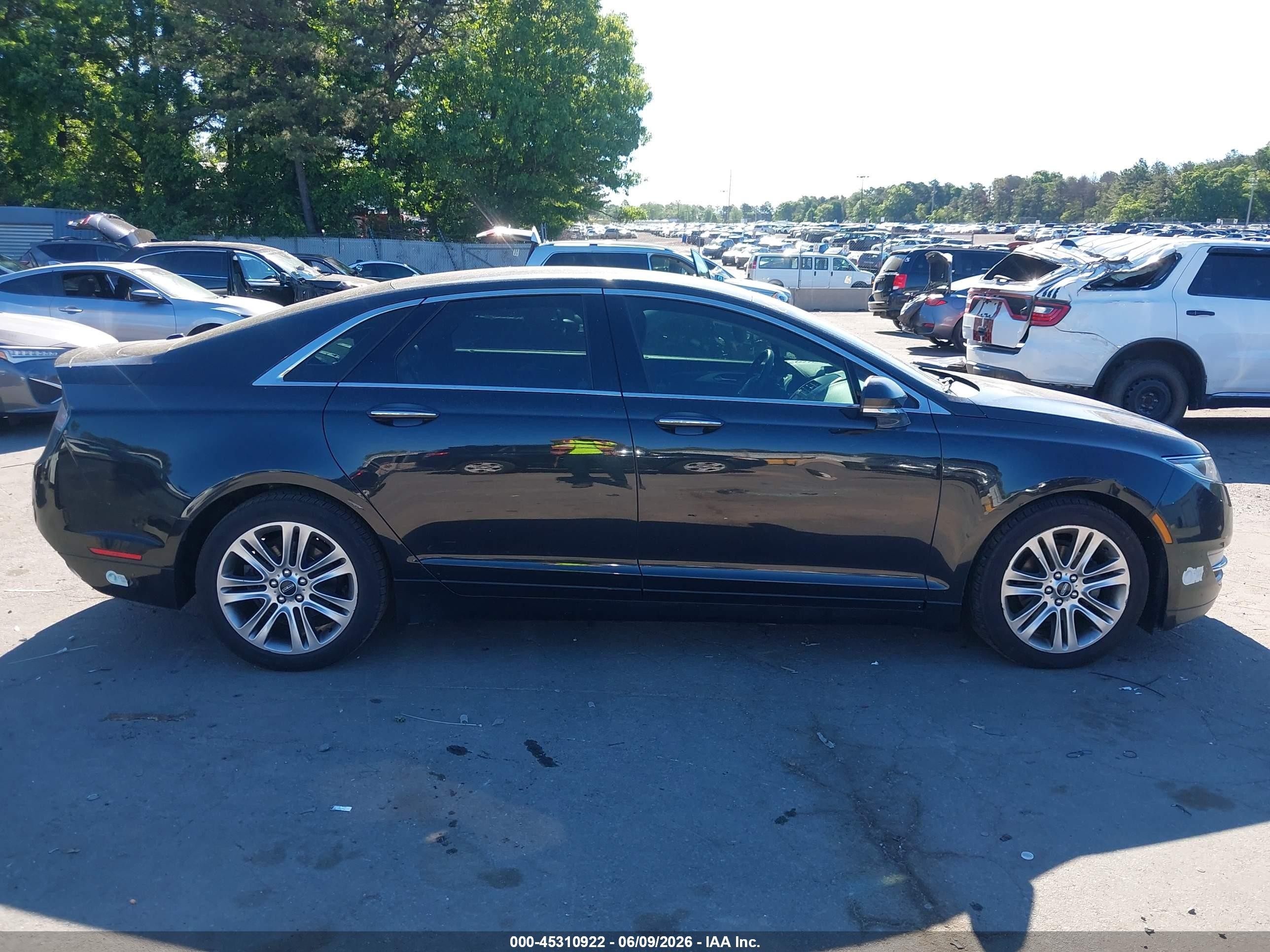 2015 Lincoln Mkz Hybrid   Black vin: 3LN6L2LU2FR619991