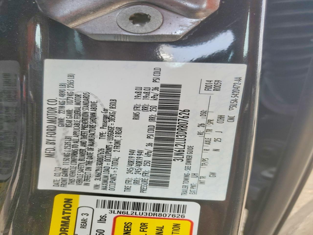 2013 Lincoln Mkz Hybrid Black vin: 3LN6L2LU3DR807626