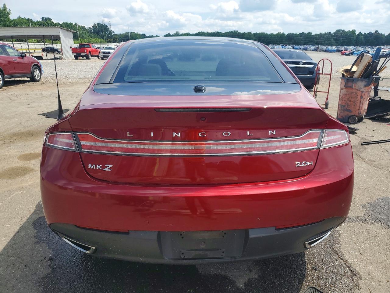 2013 Lincoln Mkz Hybrid Red vin: 3LN6L2LU3DR822336