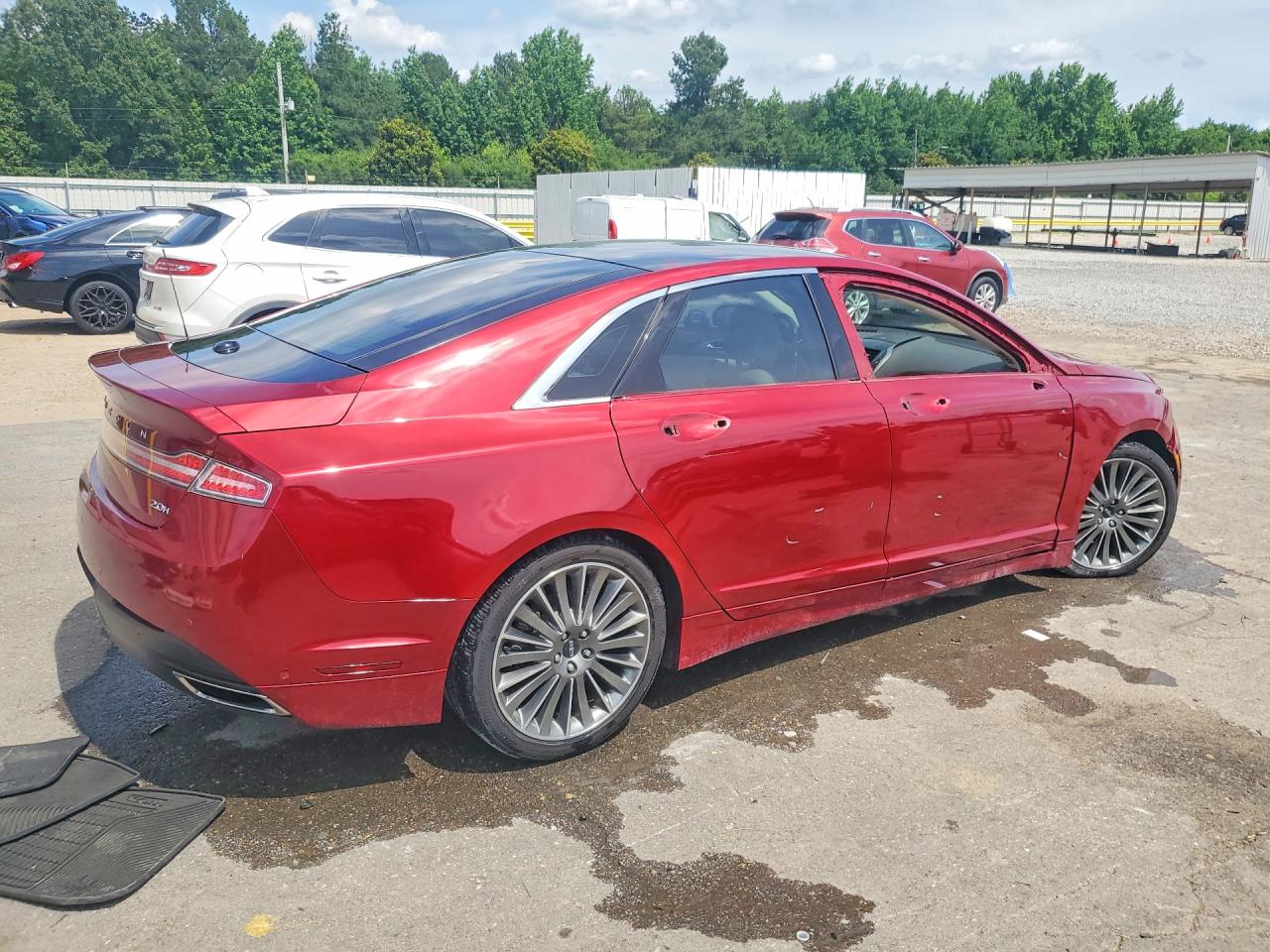 2013 Lincoln Mkz Hybrid Red vin: 3LN6L2LU3DR822336
