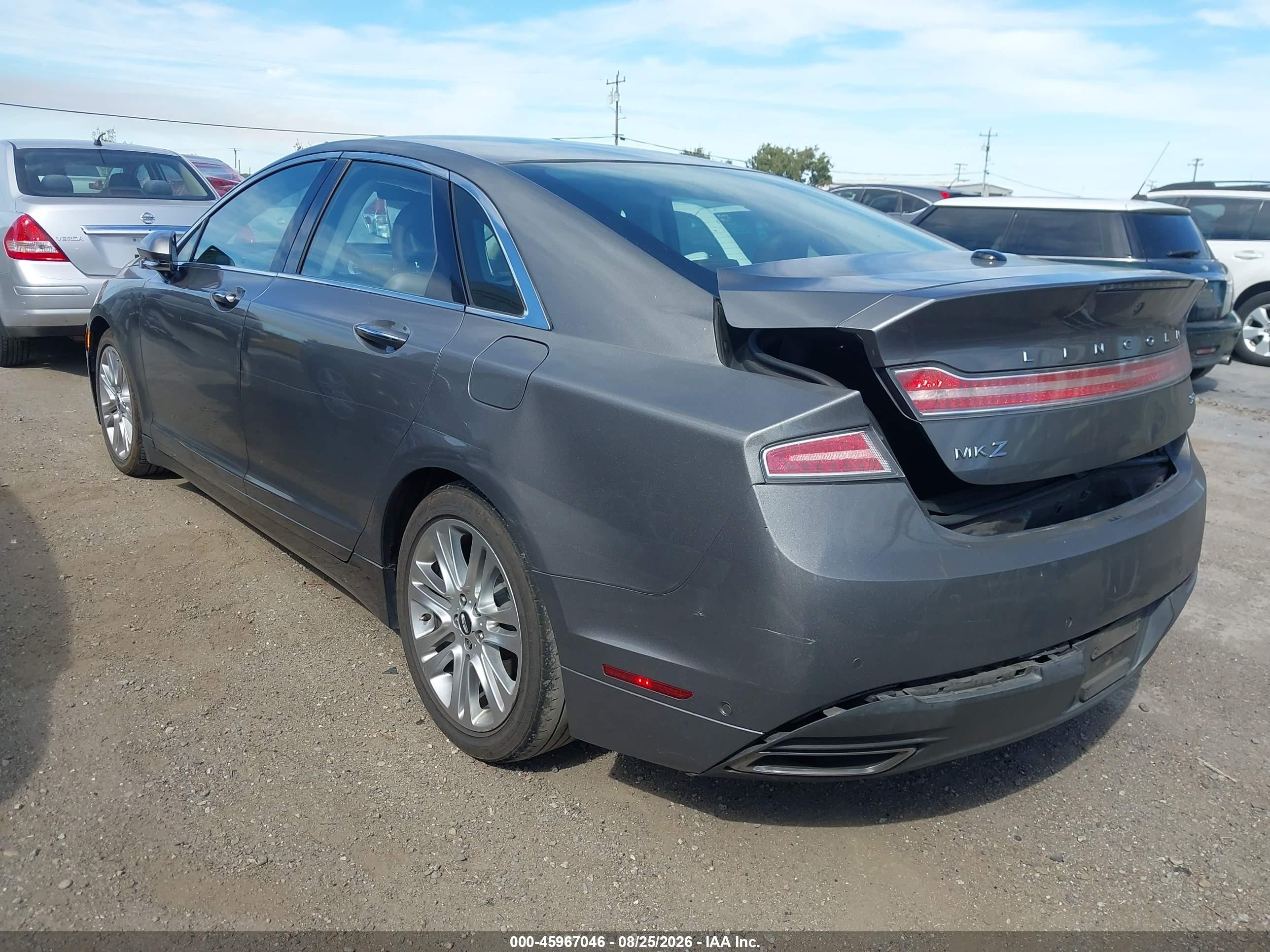 2014 Lincoln Mkz Hybrid   Gray vin: 3LN6L2LU3ER810639