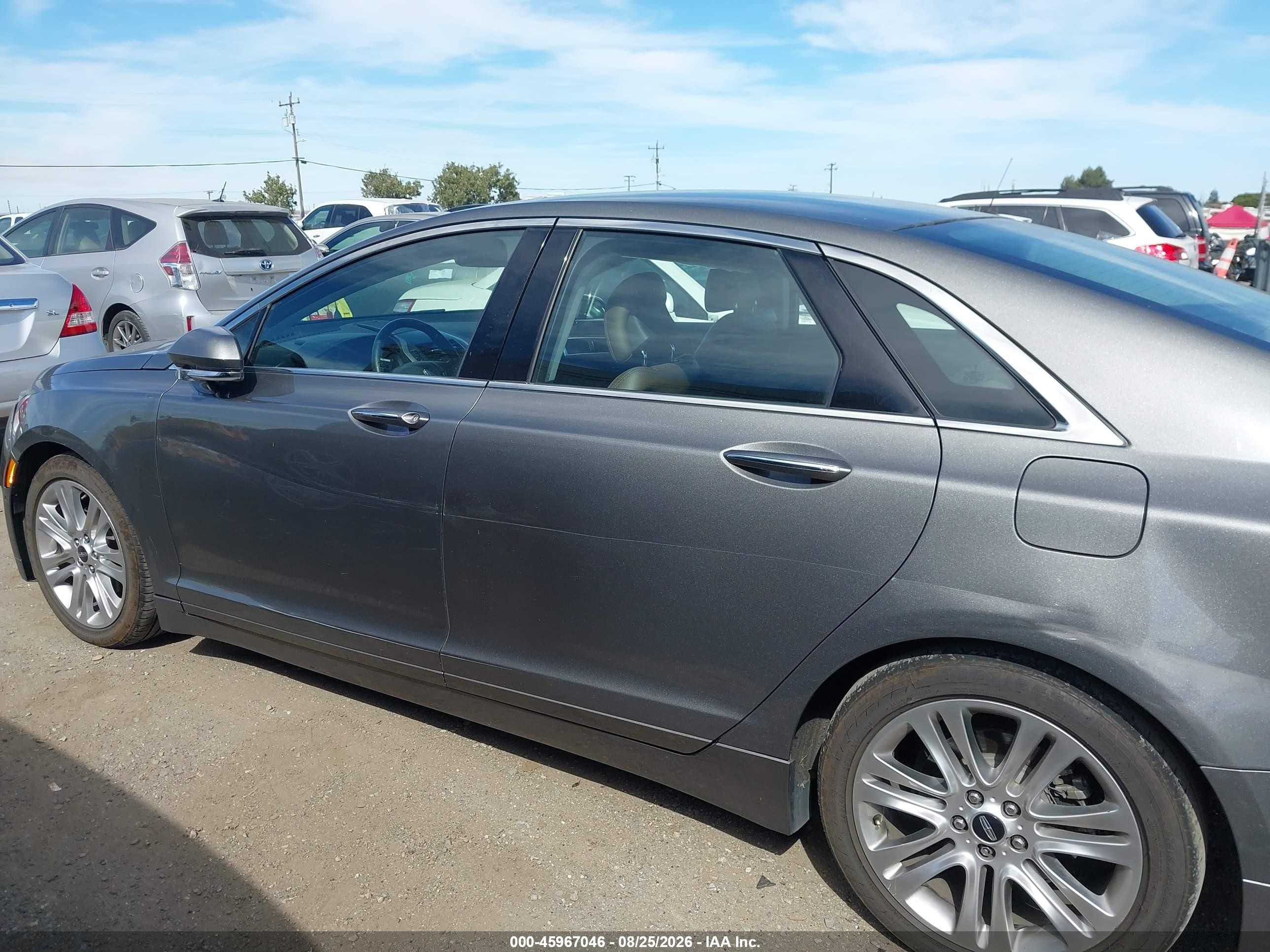 2014 Lincoln Mkz Hybrid   Gray vin: 3LN6L2LU3ER810639