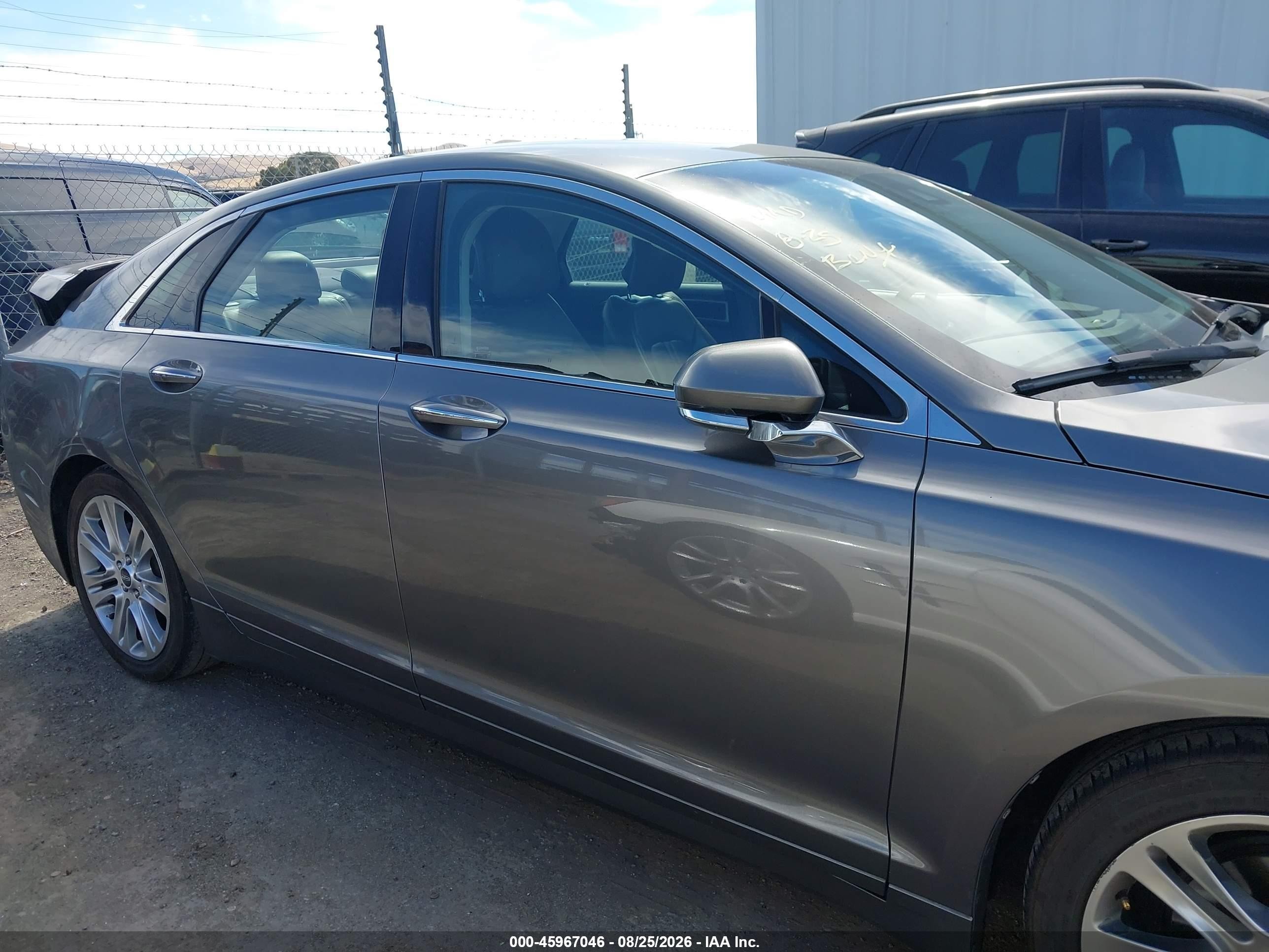 2014 Lincoln Mkz Hybrid   Gray vin: 3LN6L2LU3ER810639