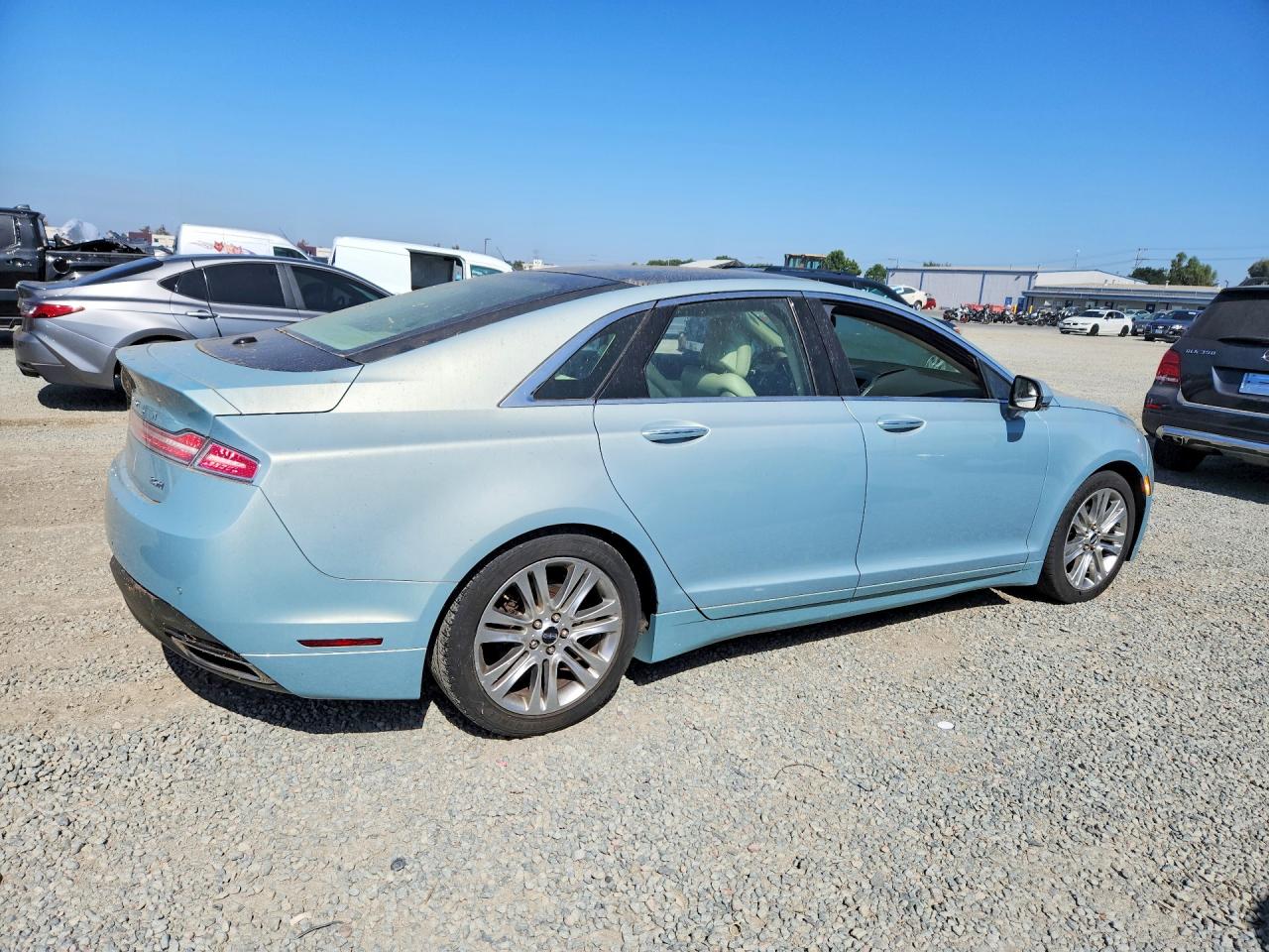 2014 Lincoln Mkz Hybrid Teal vin: 3LN6L2LU3ER814190
