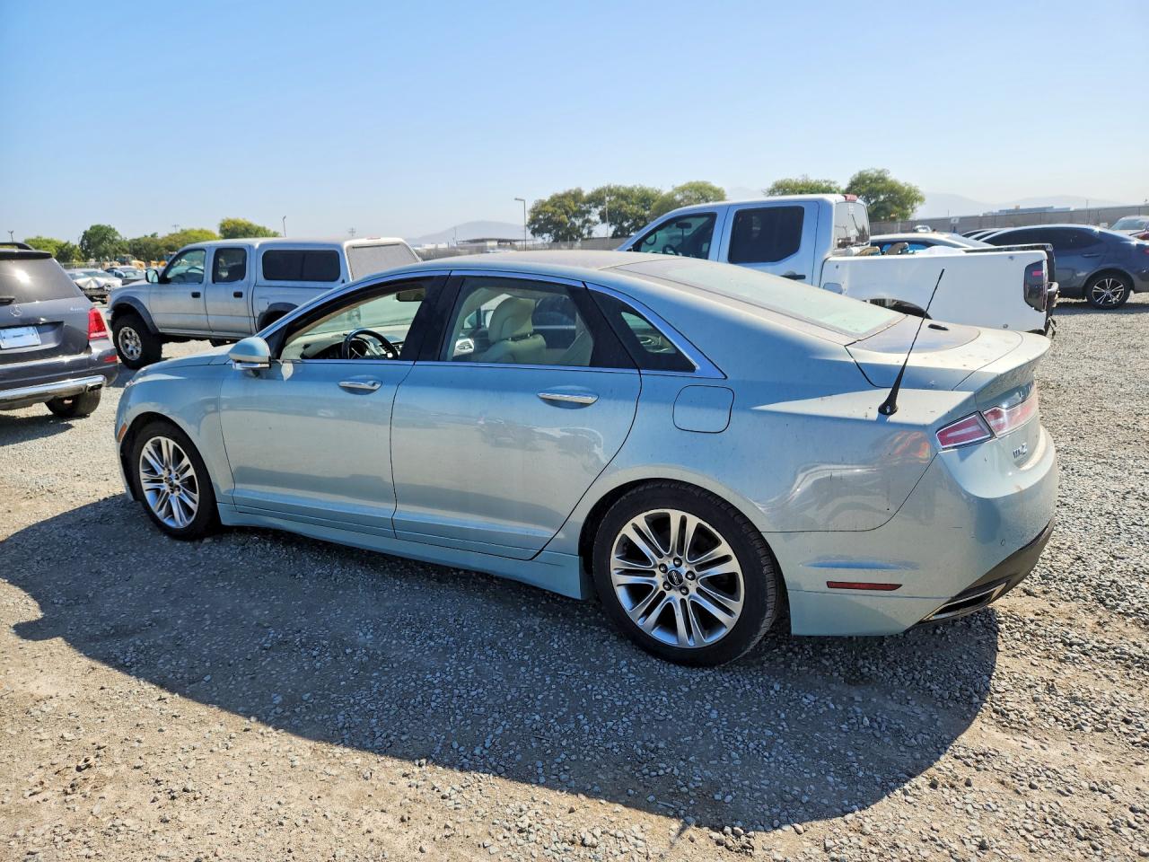 2014 Lincoln Mkz Hybrid Teal vin: 3LN6L2LU3ER814190