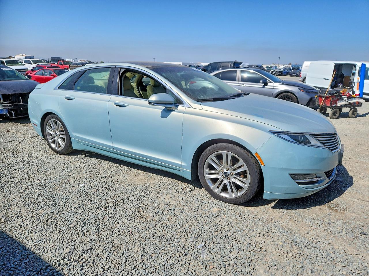 2014 Lincoln Mkz Hybrid Teal vin: 3LN6L2LU3ER814190