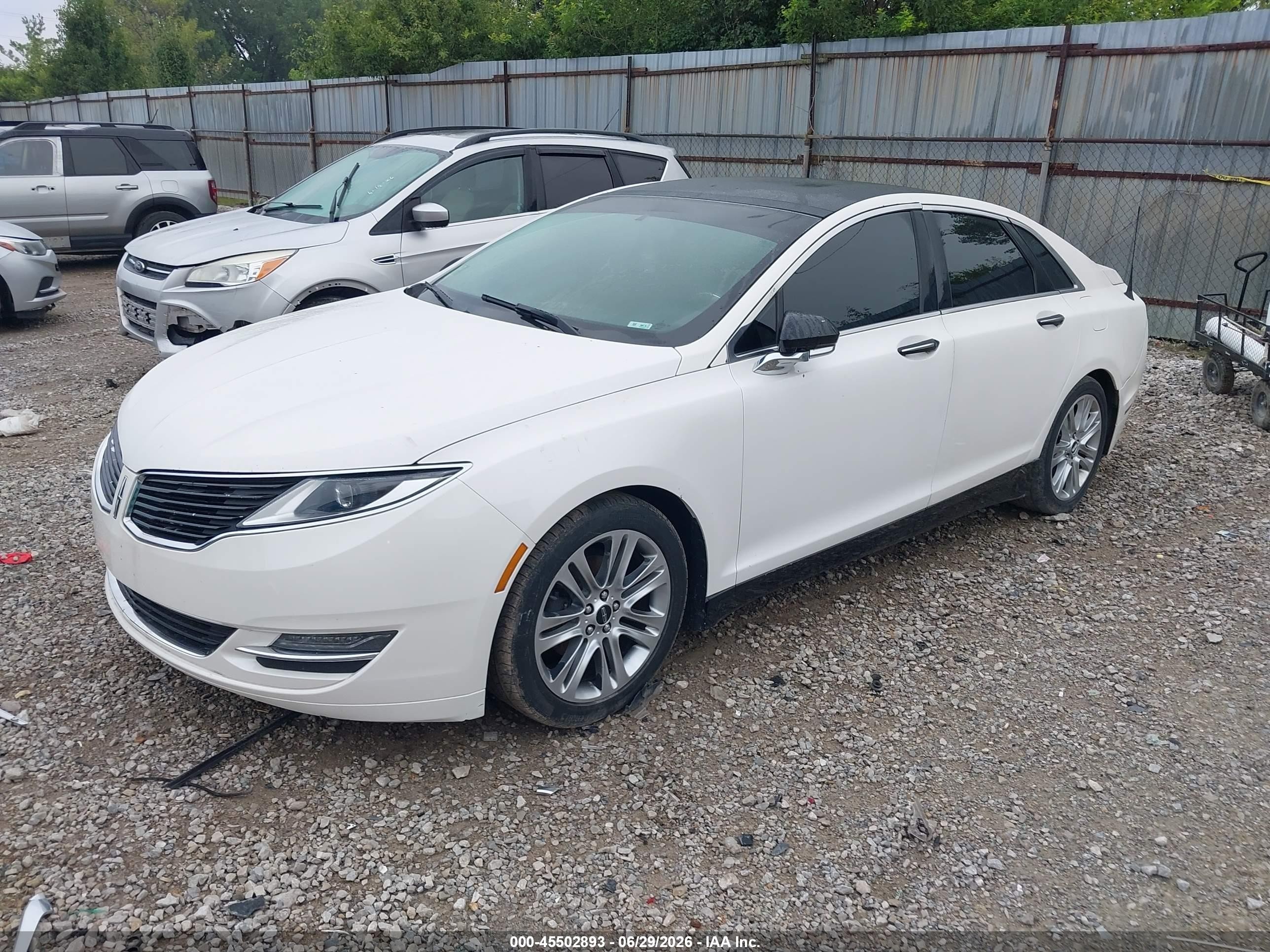 2014 Lincoln Mkz Hybrid   White vin: 3LN6L2LU3ER815940
