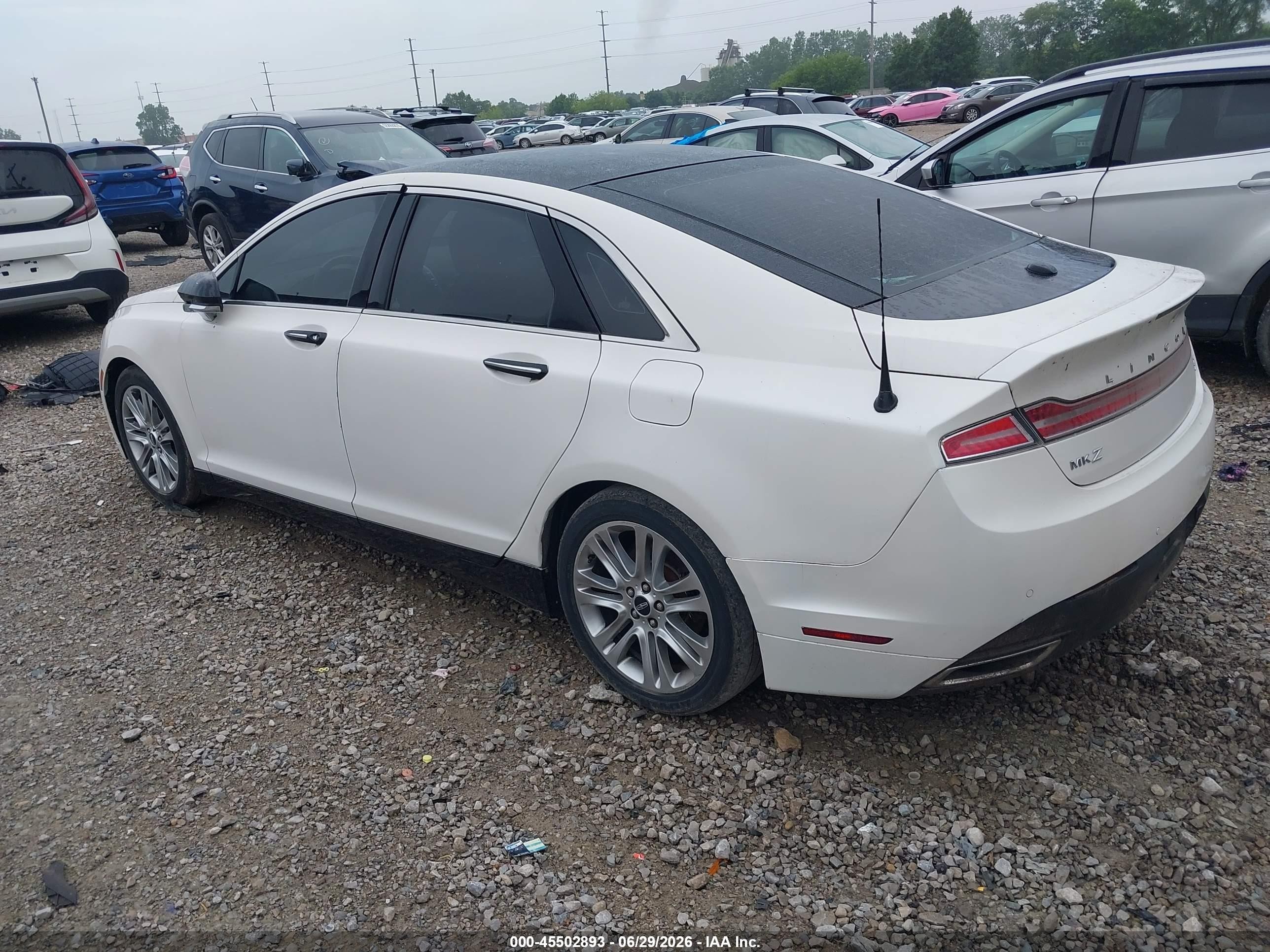 2014 Lincoln Mkz Hybrid   White vin: 3LN6L2LU3ER815940