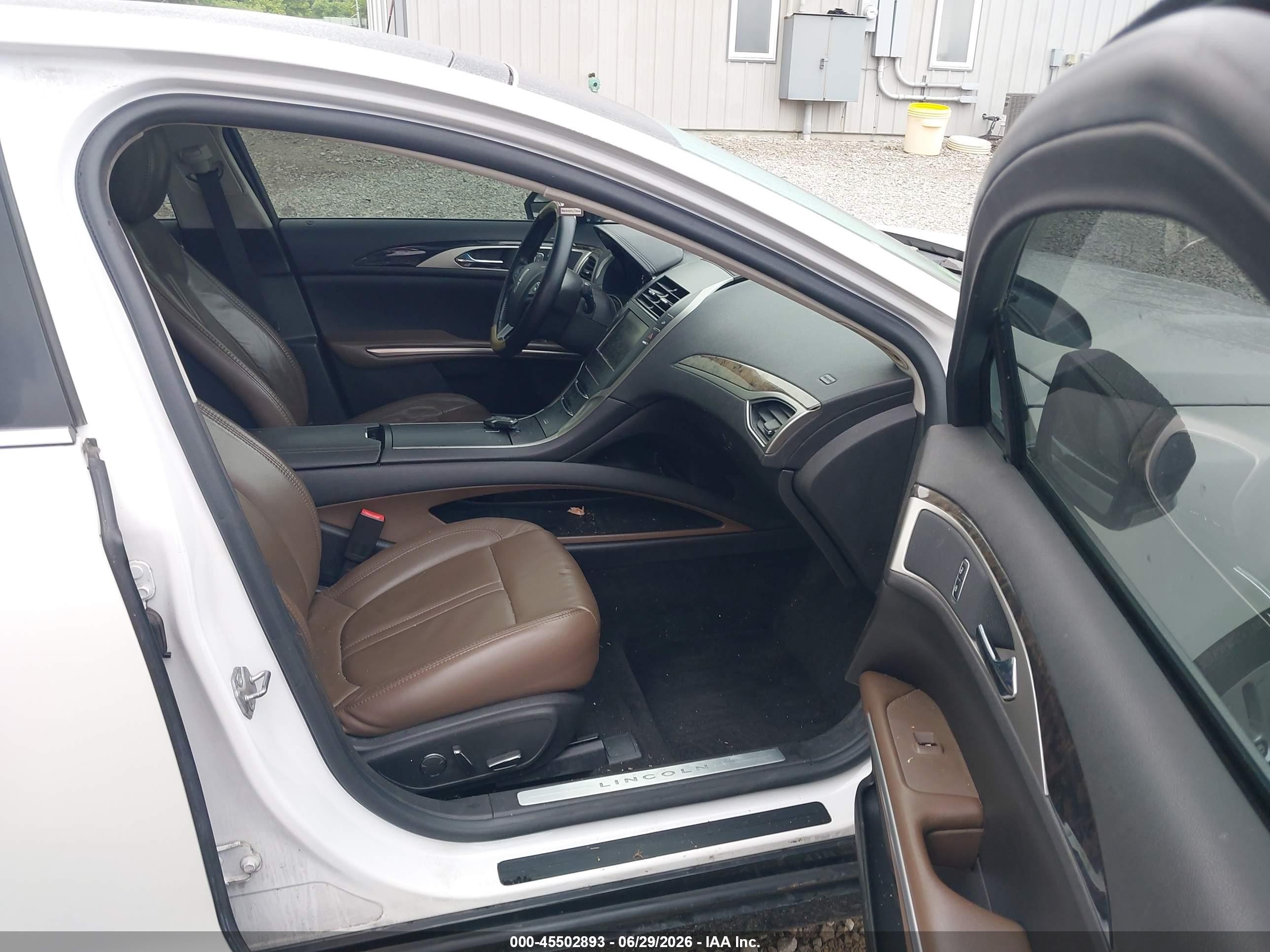 2014 Lincoln Mkz Hybrid   White vin: 3LN6L2LU3ER815940
