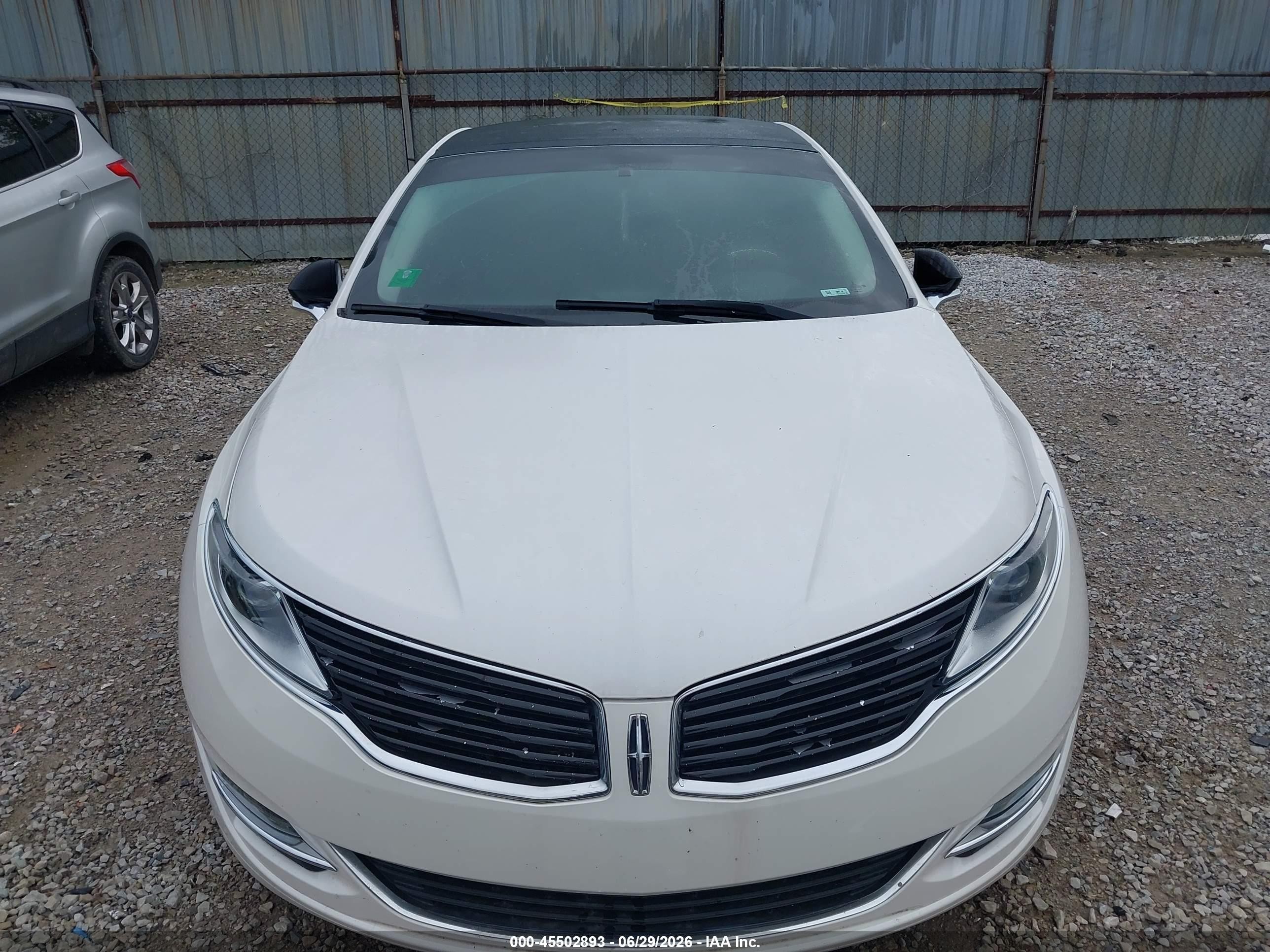 2014 Lincoln Mkz Hybrid   White vin: 3LN6L2LU3ER815940
