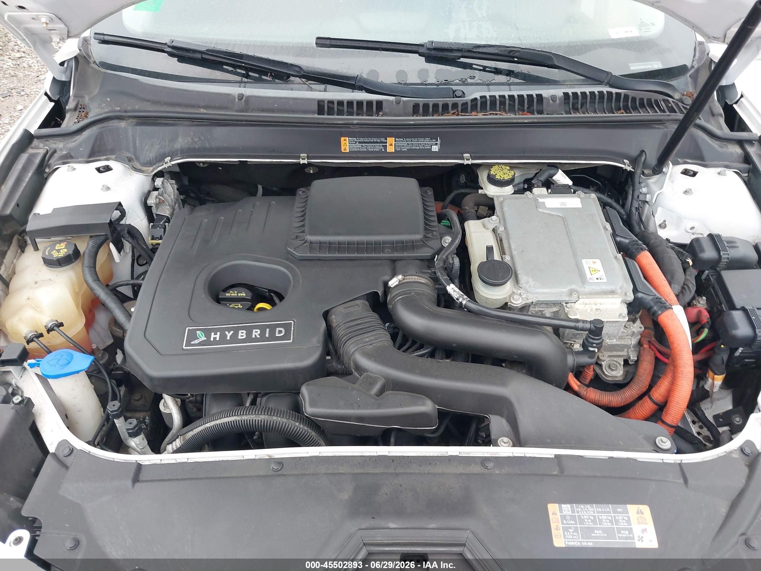 2014 Lincoln Mkz Hybrid   White vin: 3LN6L2LU3ER815940