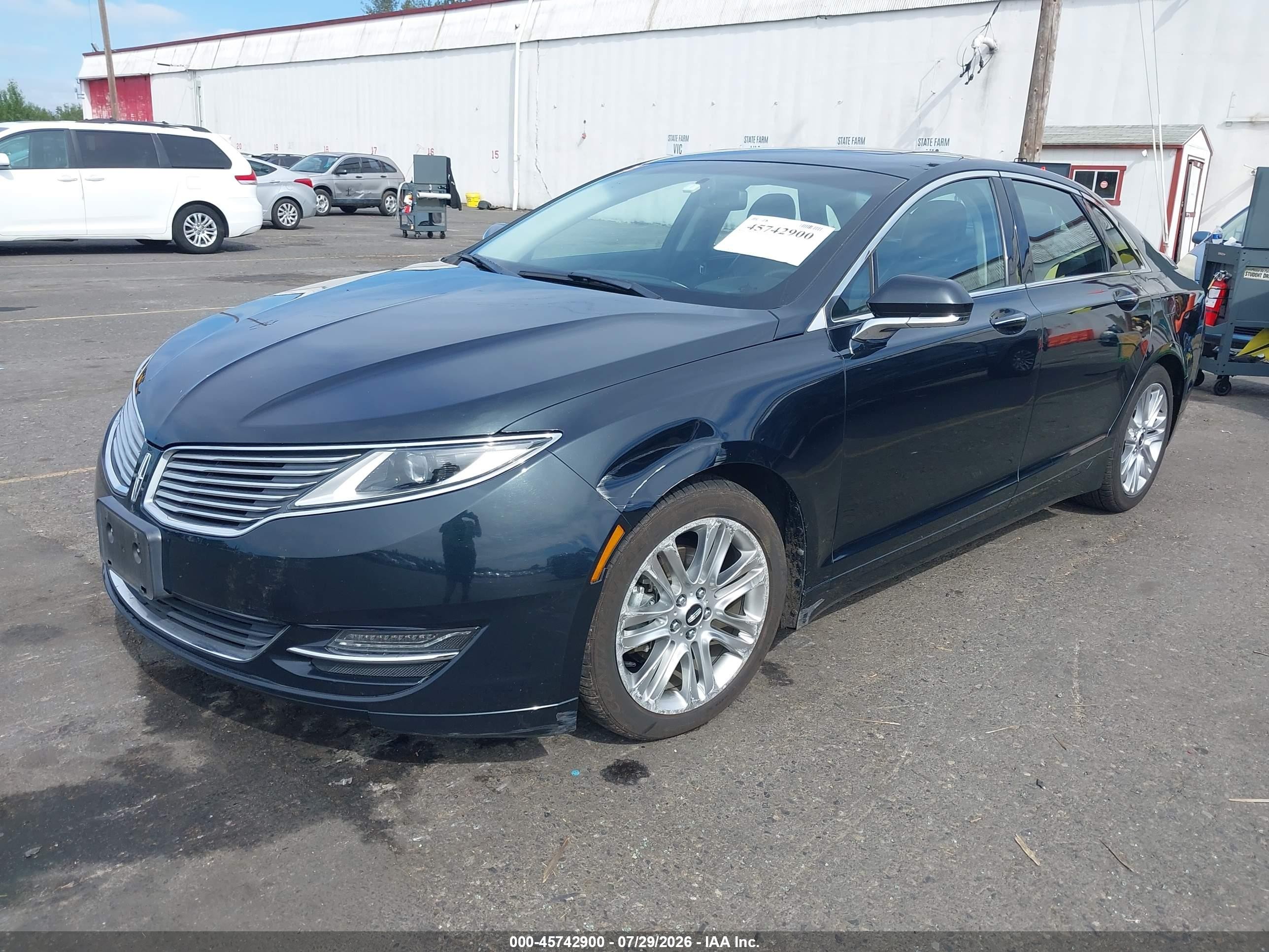 2014 Lincoln Mkz Hybrid   Black vin: 3LN6L2LU3ER820443