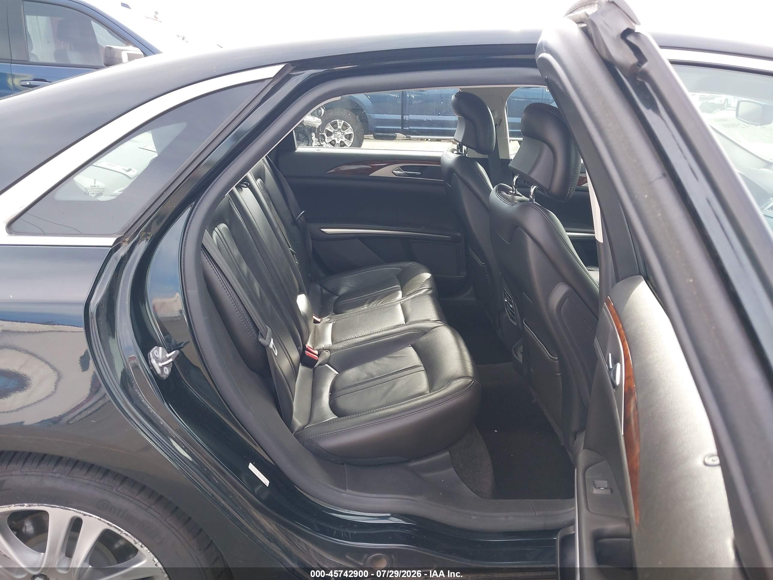 2014 Lincoln Mkz Hybrid   Black vin: 3LN6L2LU3ER820443