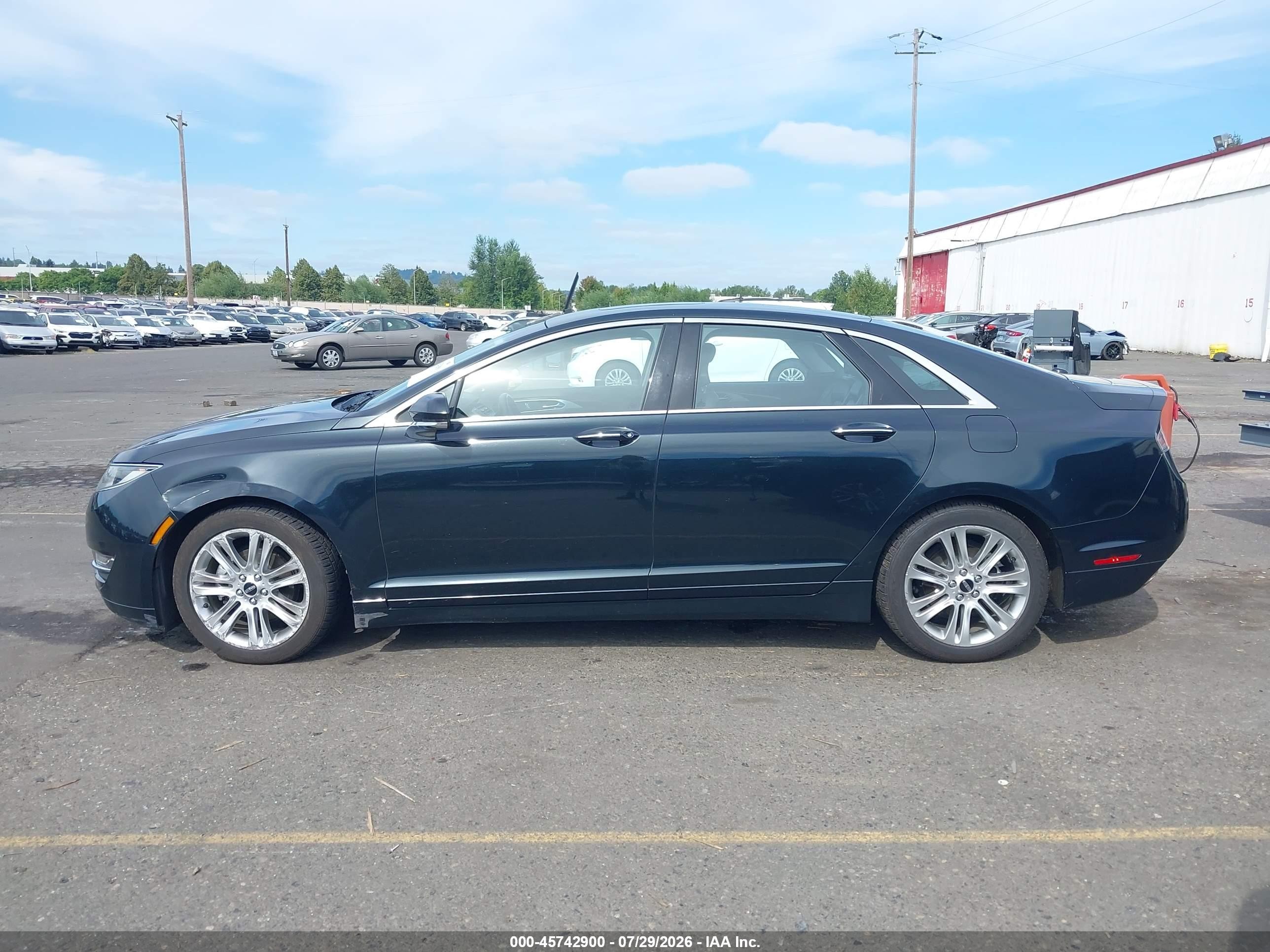 2014 Lincoln Mkz Hybrid   Black vin: 3LN6L2LU3ER820443