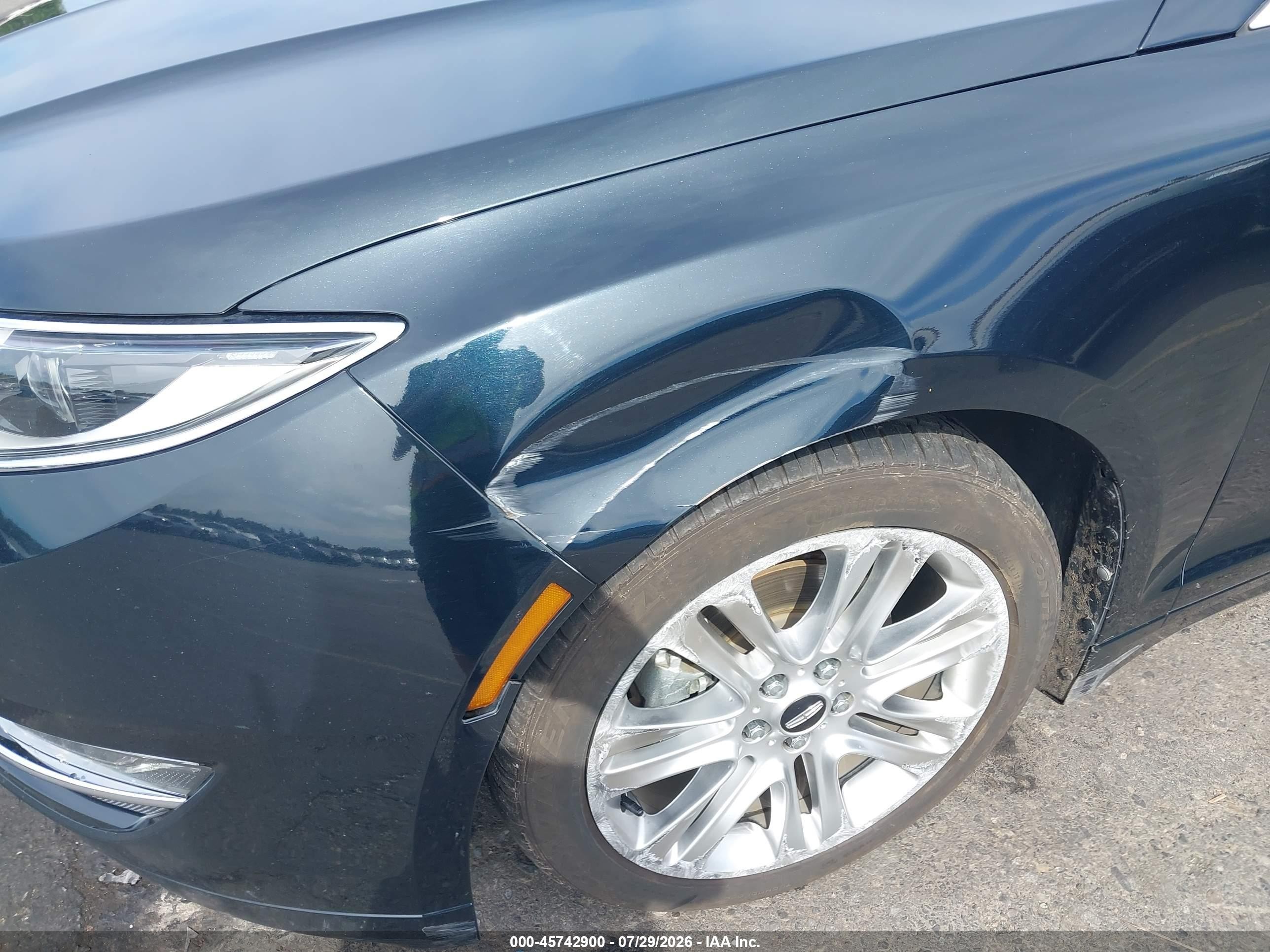 2014 Lincoln Mkz Hybrid   Black vin: 3LN6L2LU3ER820443
