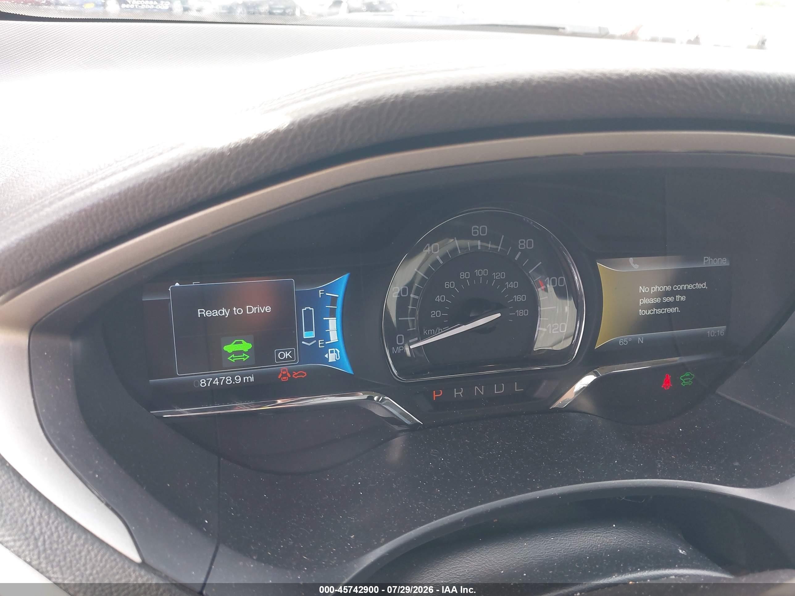 2014 Lincoln Mkz Hybrid   Black vin: 3LN6L2LU3ER820443