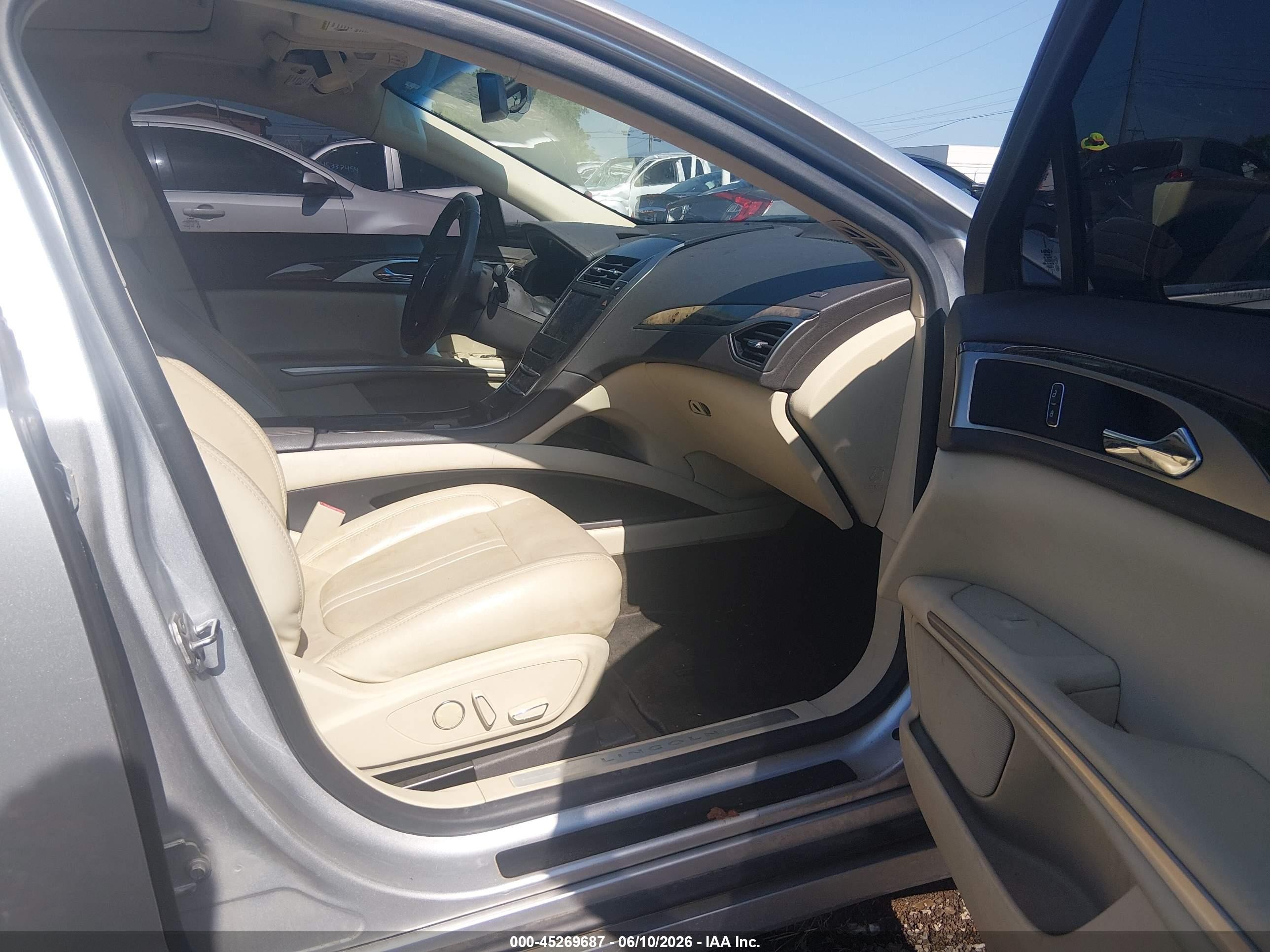 2014 Lincoln Mkz Hybrid   Silver vin: 3LN6L2LU3ER822144