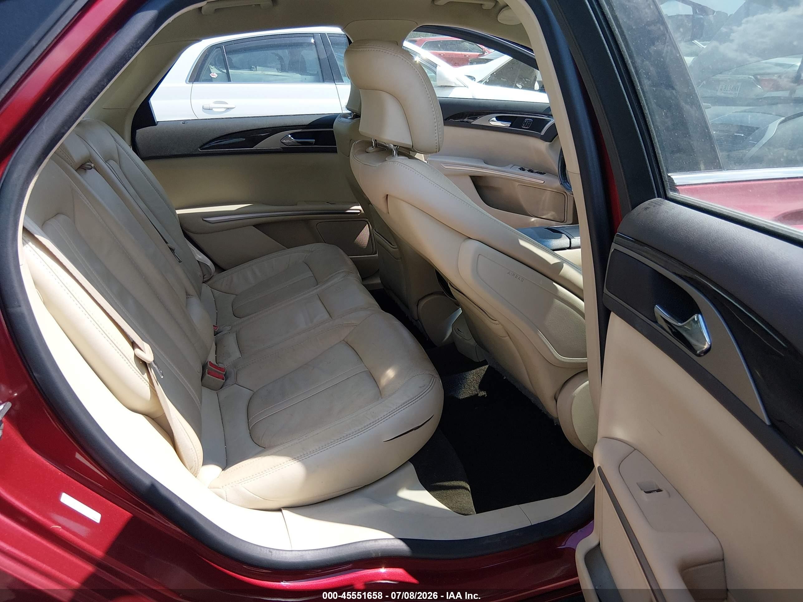 2014 Lincoln Mkz Hybrid   Red vin: 3LN6L2LU3ER822676
