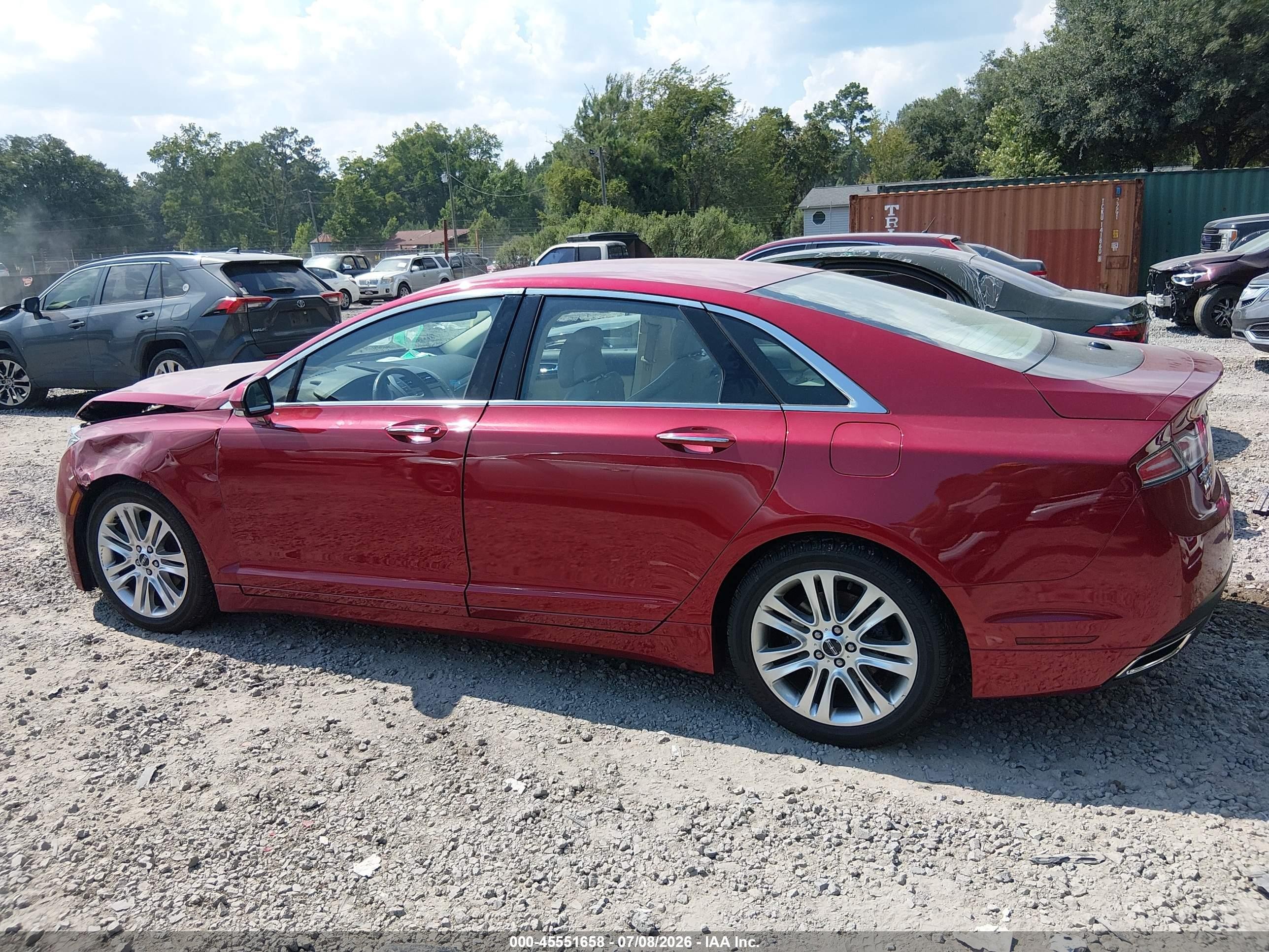 2014 Lincoln Mkz Hybrid   Red vin: 3LN6L2LU3ER822676