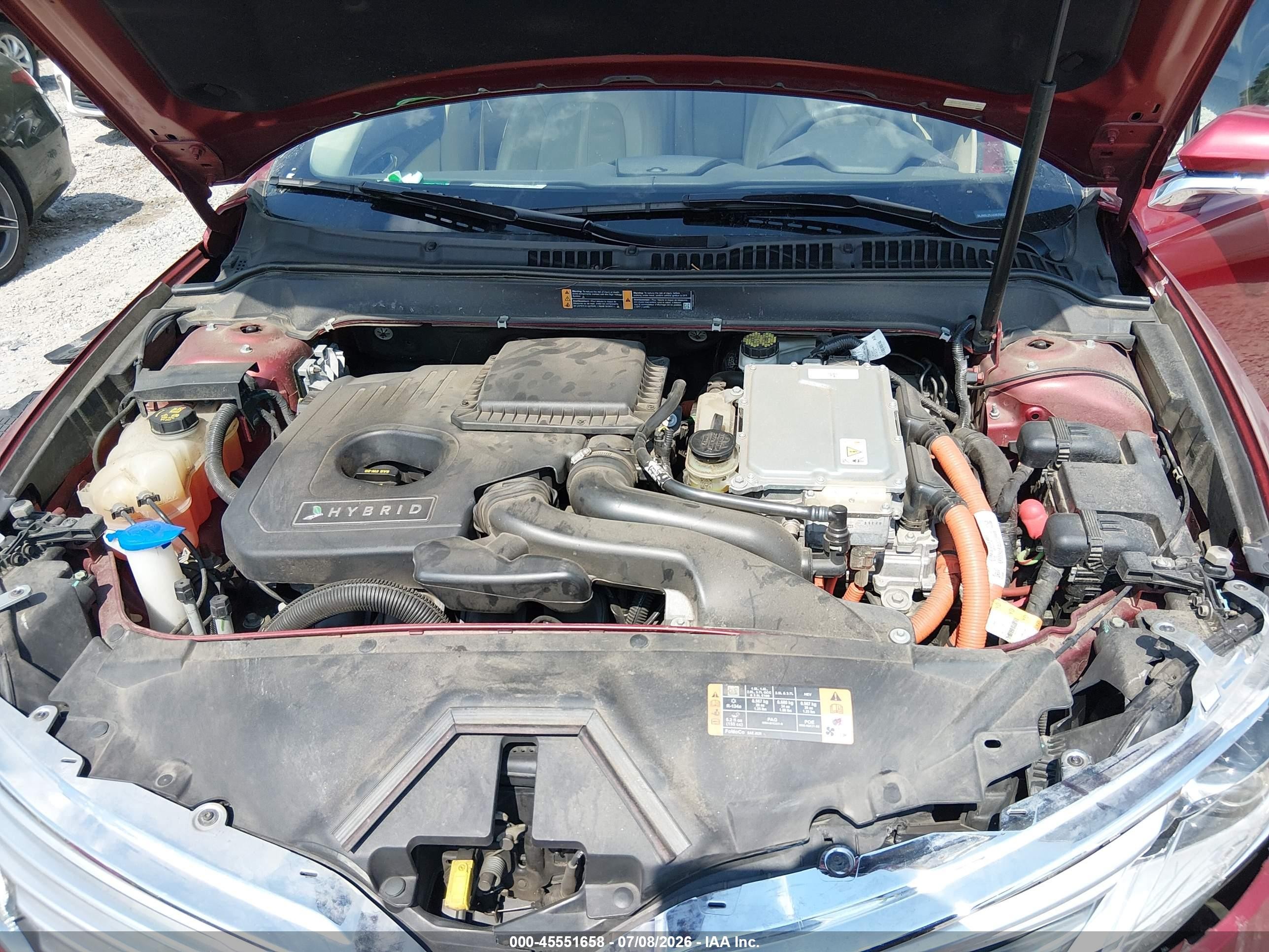 2014 Lincoln Mkz Hybrid   Red vin: 3LN6L2LU3ER822676