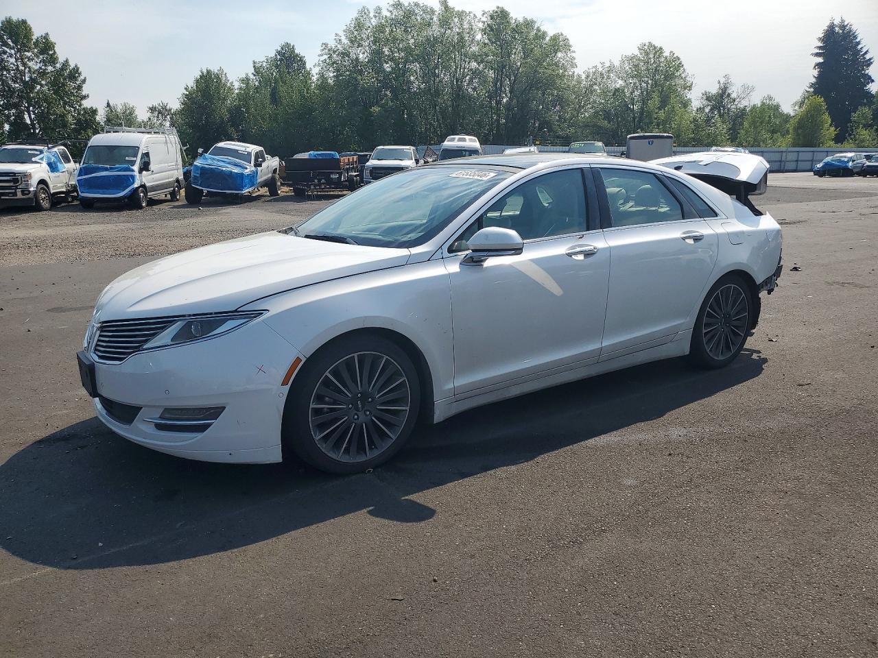 2015 Lincoln Mkz Hybrid White vin: 3LN6L2LU3FR604920