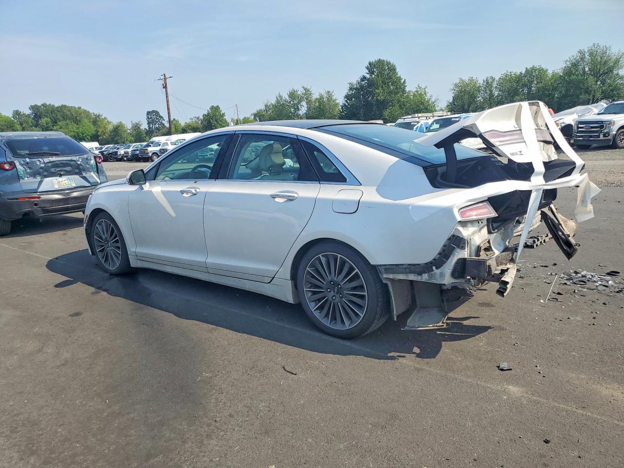 2015 Lincoln Mkz Hybrid White vin: 3LN6L2LU3FR604920
