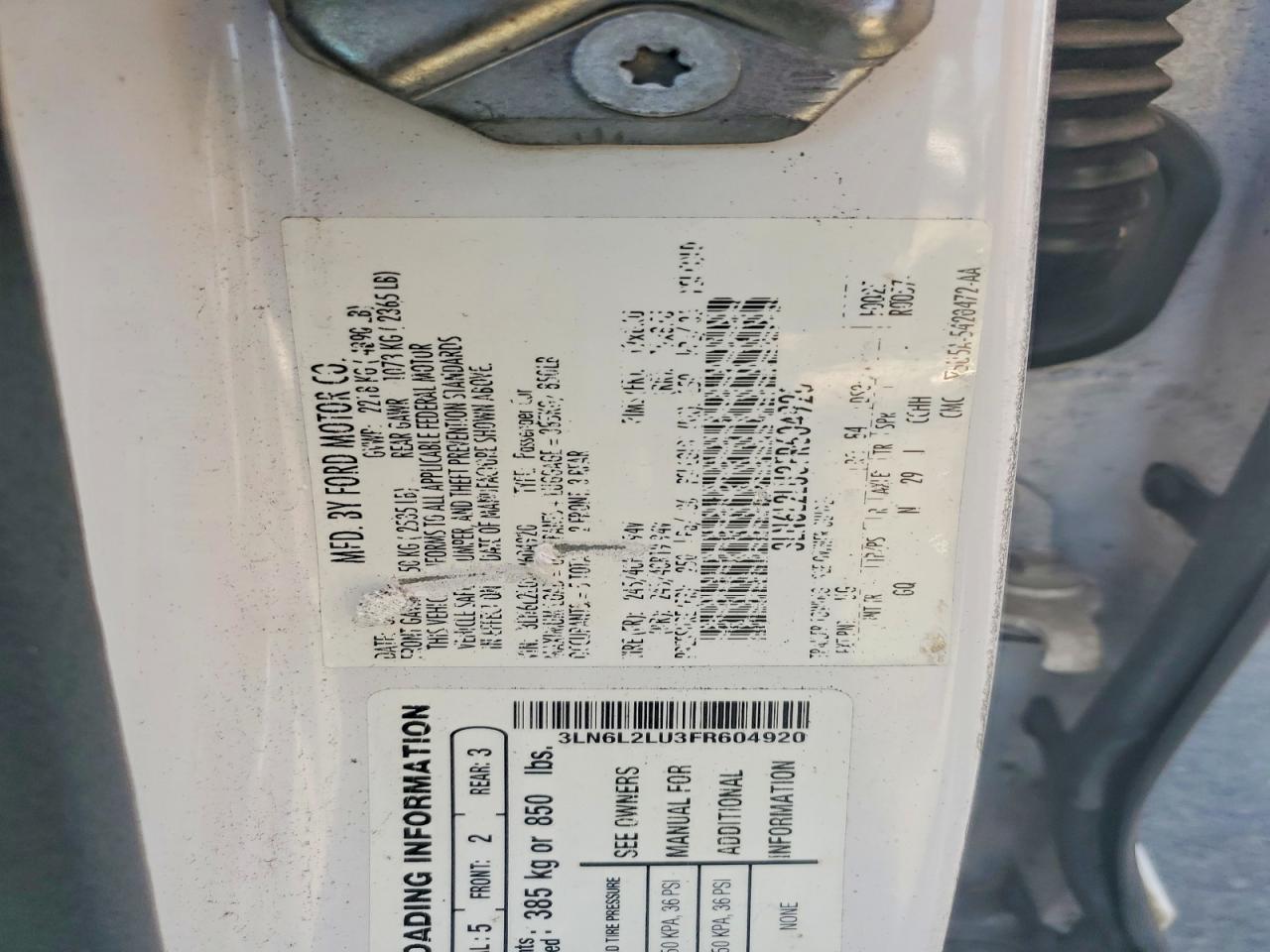 2015 Lincoln Mkz Hybrid White vin: 3LN6L2LU3FR604920